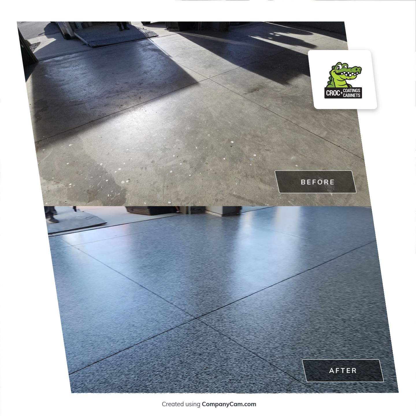 Garage Transformation using Domino by Croc Coatings, LLC