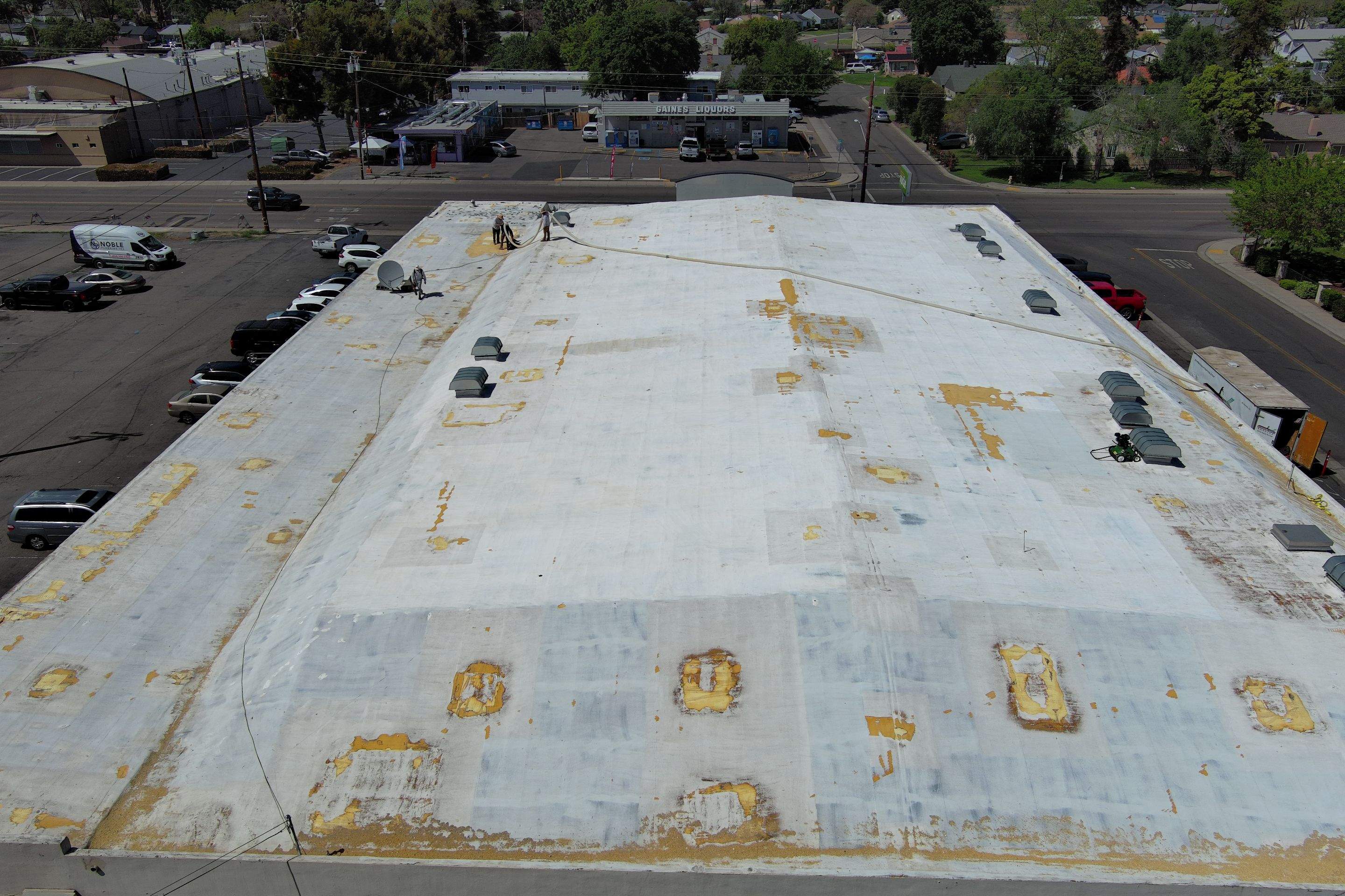 Foam Refurbish using Conklin Benchmark/PUMA XL coatings and spray foam by Straight Edge Roofing Inc