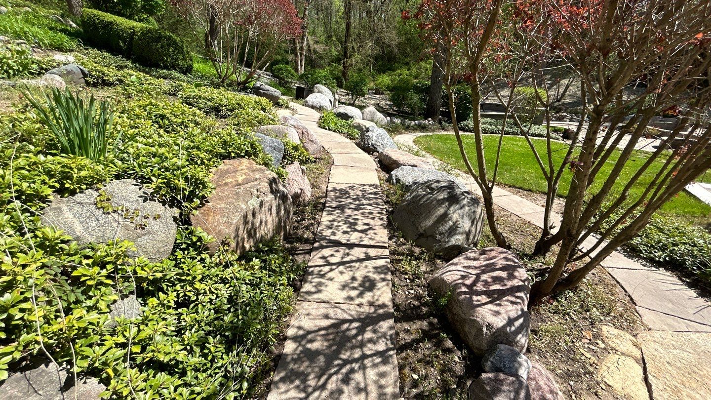 natural stone using Algaecide, soft wash soap by Northern Power Washing LLC.