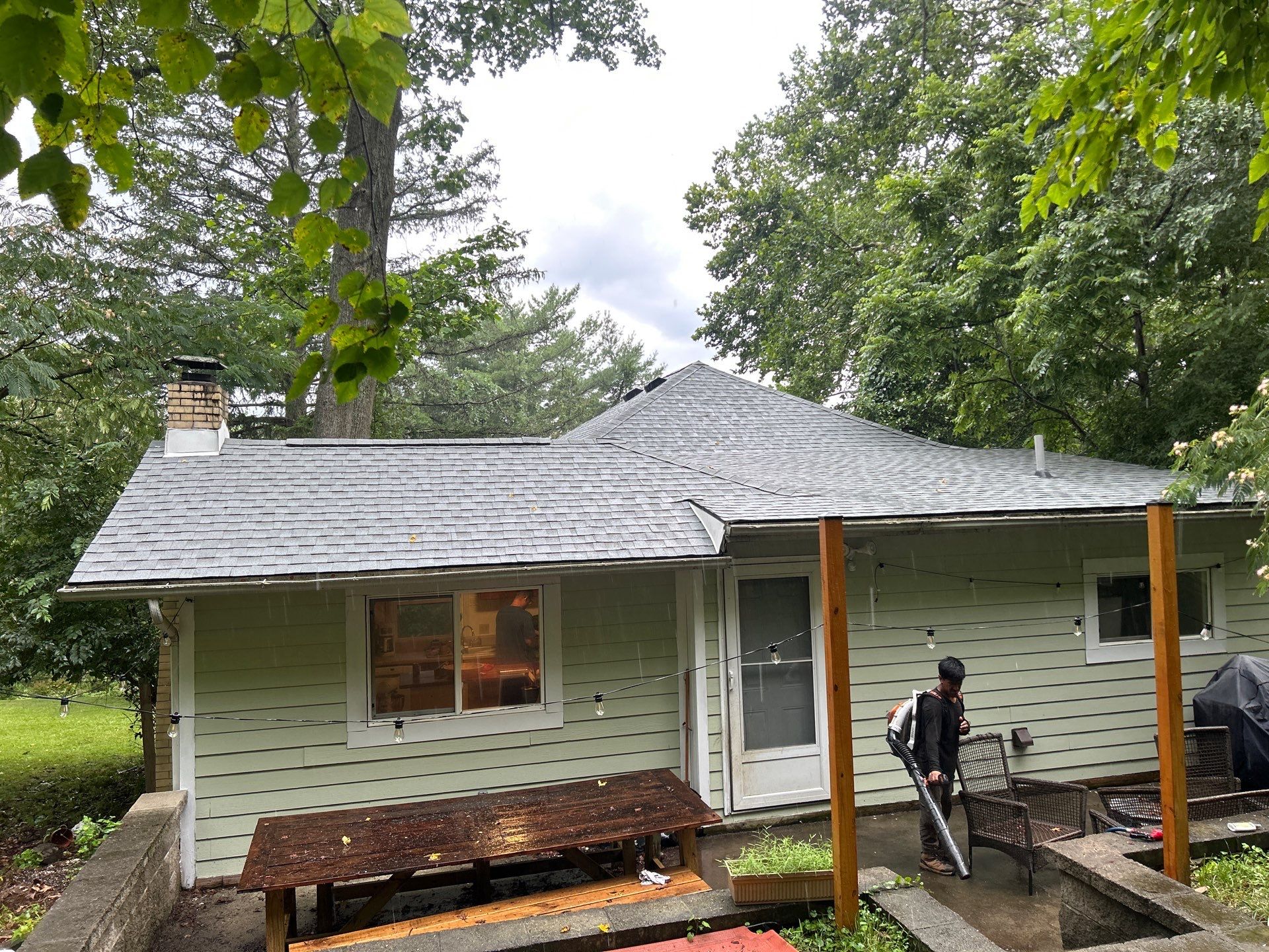 Residential Roofing Installation using GAF Timberline HDZ Fox Hollow Grey by Rainstoppers Roofing