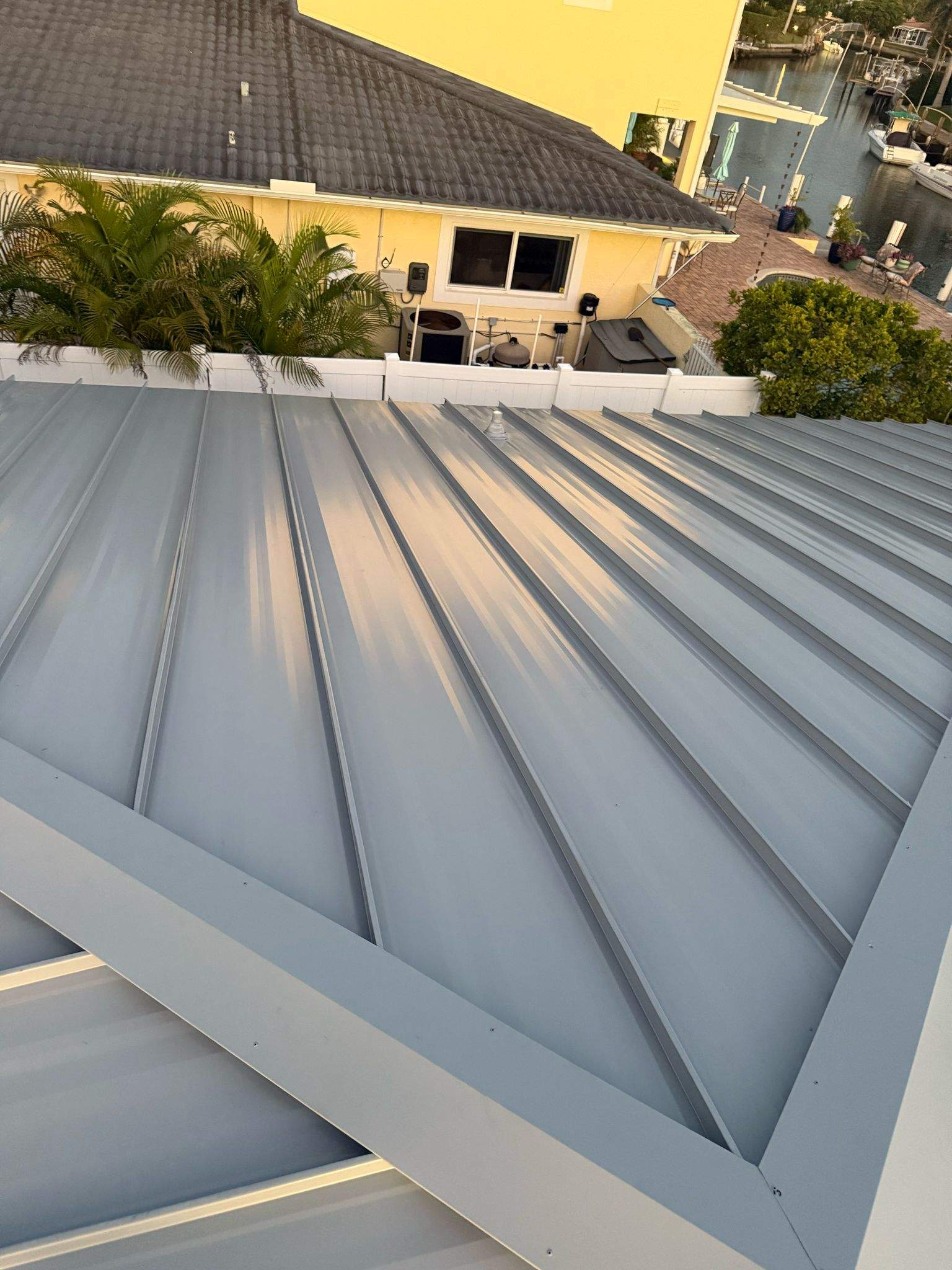24ga 1.5" Mechanical seam Dove Gray  by Total Roofing System The Metal Roof Experts