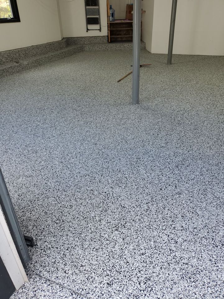 Garage Floor Coating using Penntek in Domino by Spectrum Painting, LLC