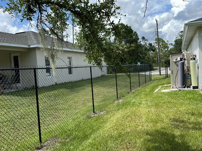 Chain-link Fence Installation using Chain-link Fence