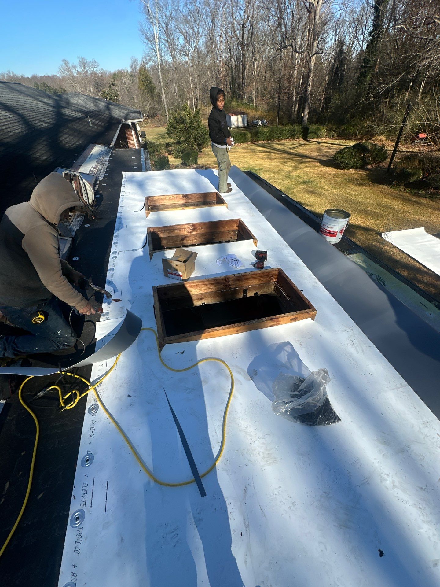 TPO Flat Roof Installation in Chester by Cade Construction