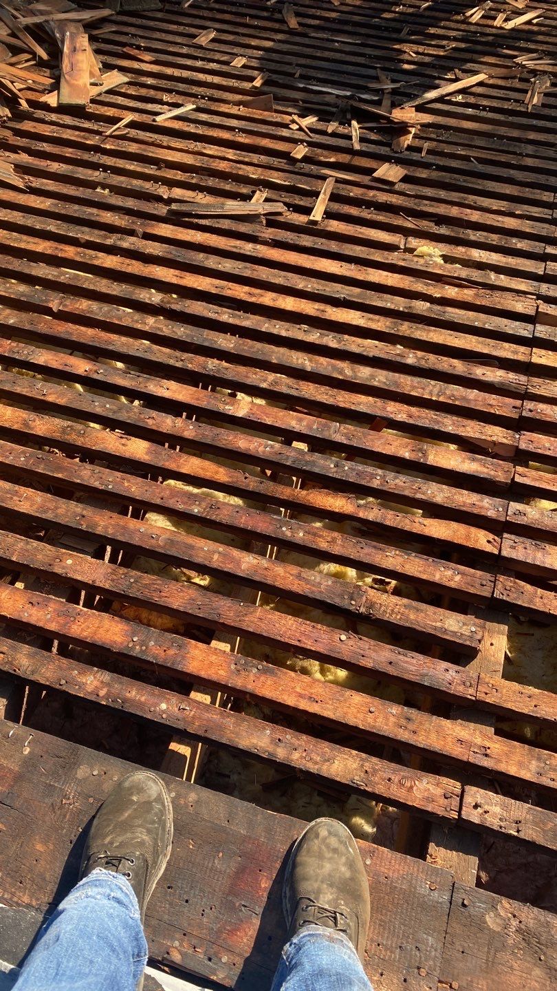 Residential Roofing Installation using Vermont Slate by A Plus Exterior