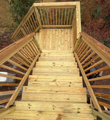 Buford, GA Deck Resurface and Extension using Pressure Treated Pine 