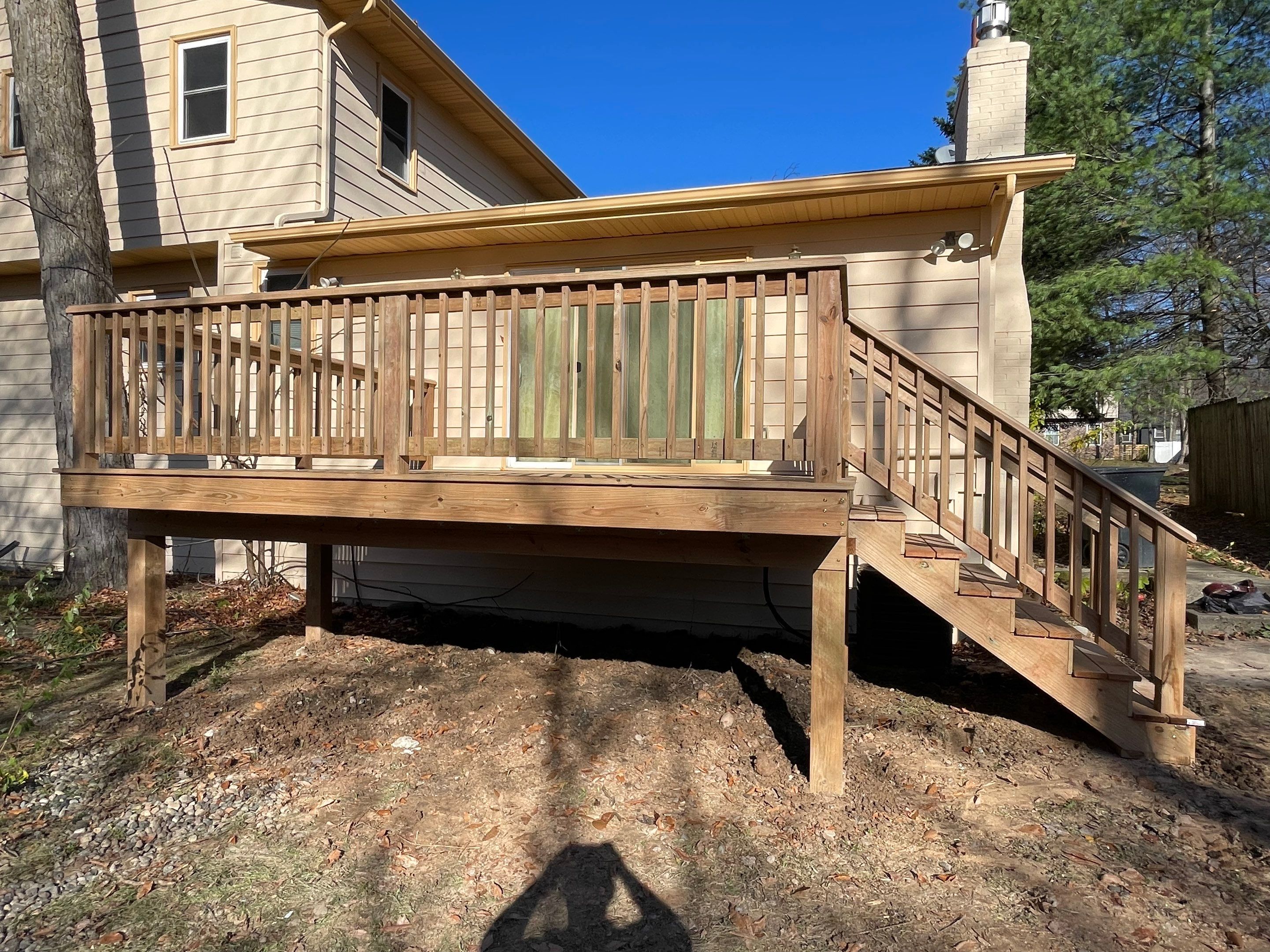 Deck Installation using Treated Lumber by Avalon Roofing and Exteriors