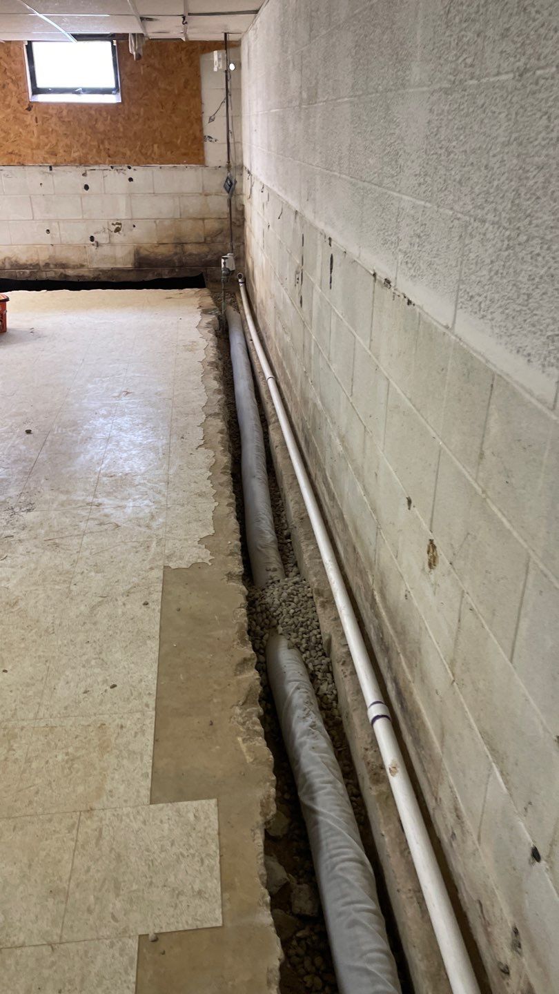 Interior Drain Tile Installation in Columbia Heights, MN by Waterproofing Northeast