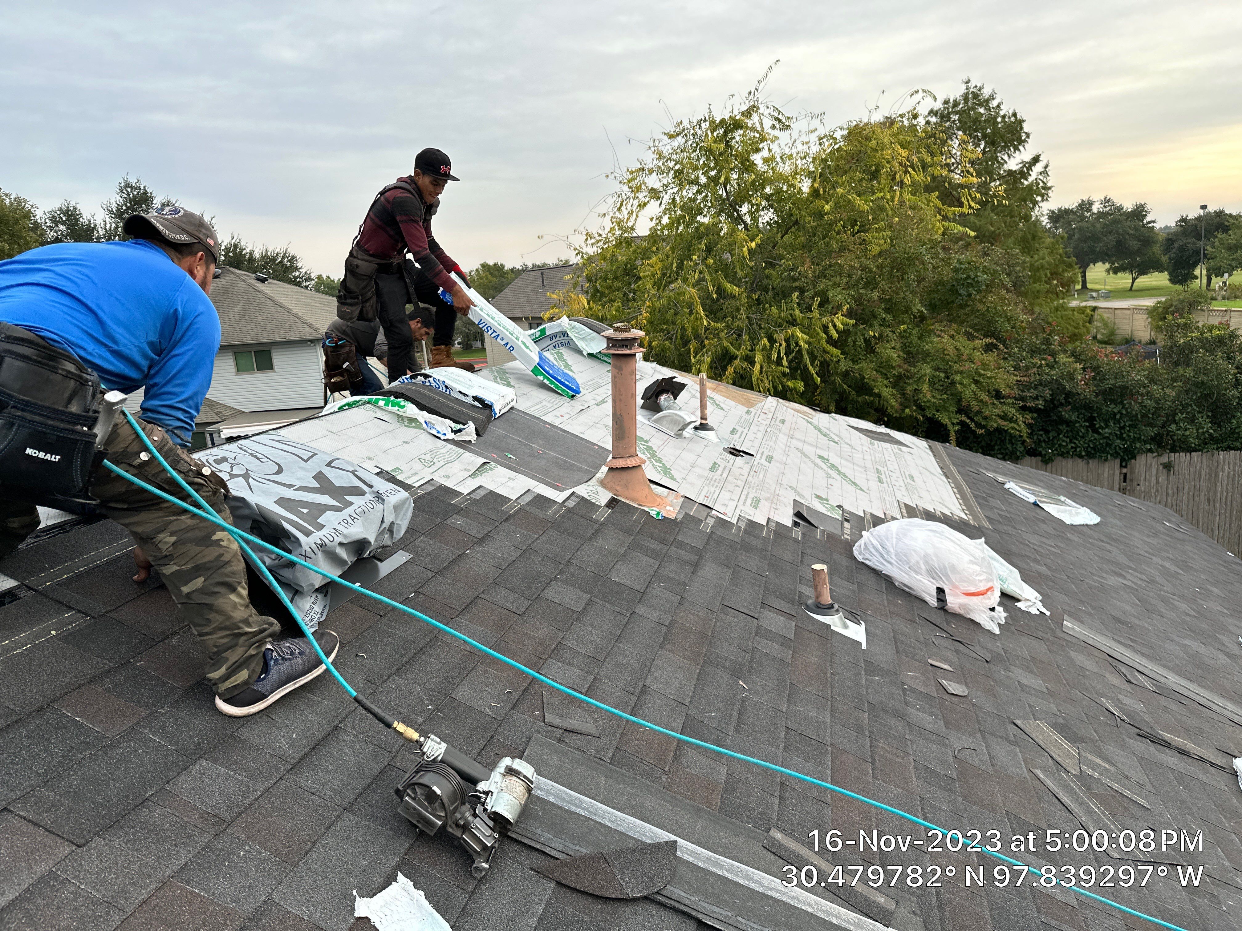 Residential Roof Replacement and Fence Restoration in Cedar Park by Caliber Restoration LLC