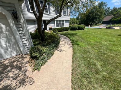 Brick paver clean, sand and seal.  using Polysweep polymeric sand