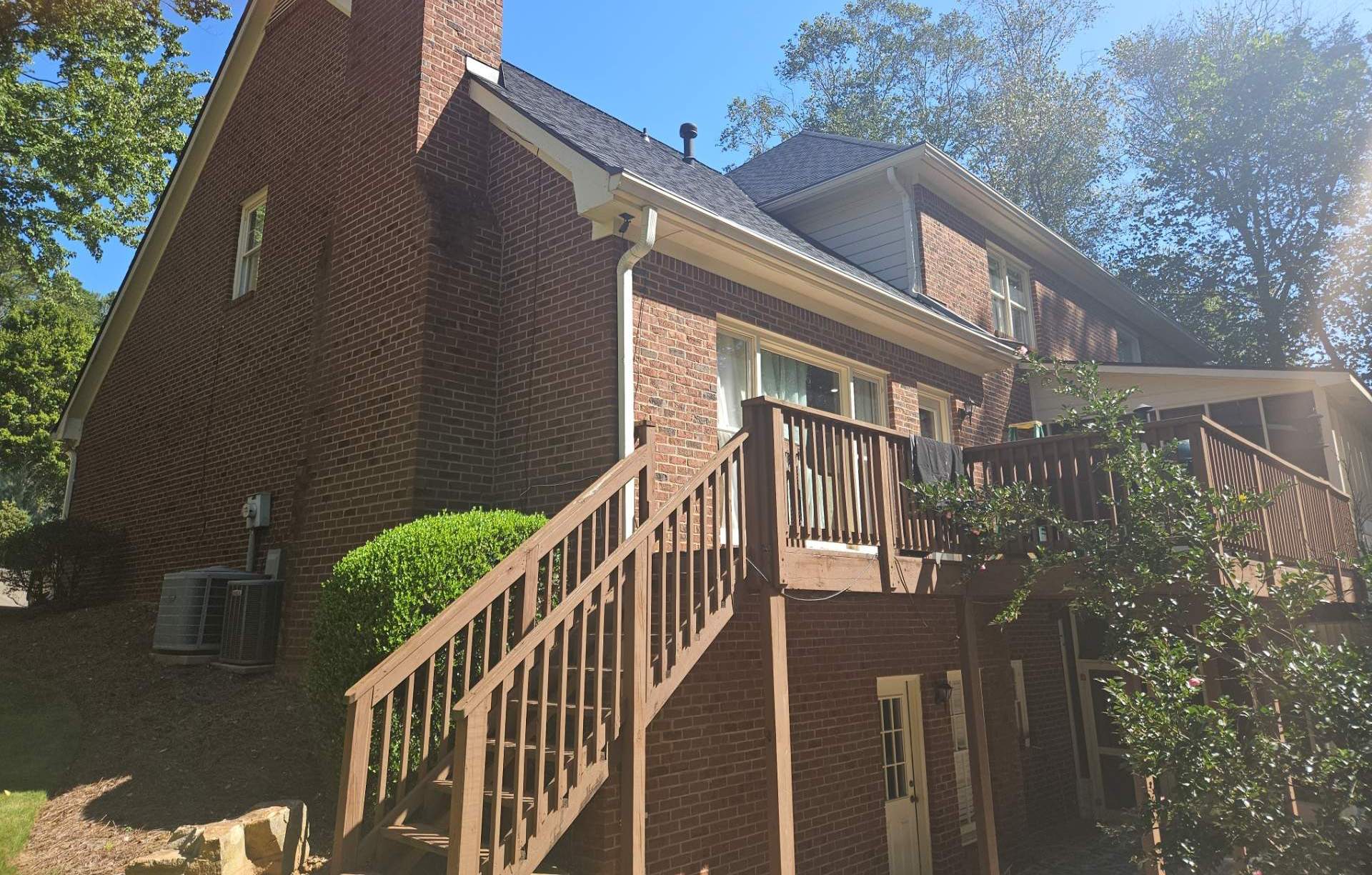 Timbertech LED Light Installation on Wood Deck Build in Marietta, GA by Nelson Exteriors 