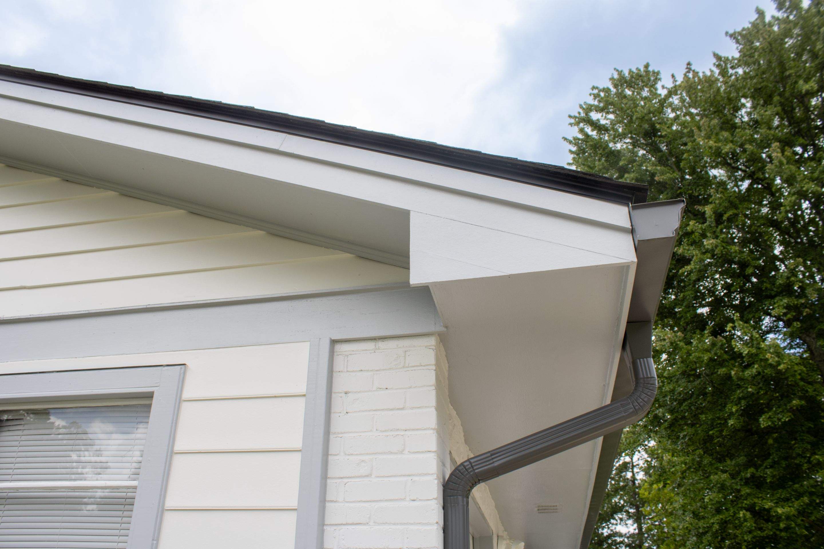 Portico Build with PVC Square Column Crafters Columns, Rotten Wood Replacement, and Exterior Painting by Nelson Exteriors
