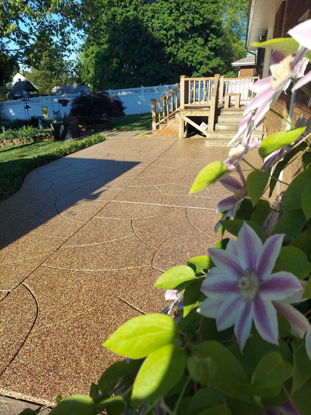 Patio with Stone Removal (Chestnut) - Struthers, OH by Alexander Concrete Coatings