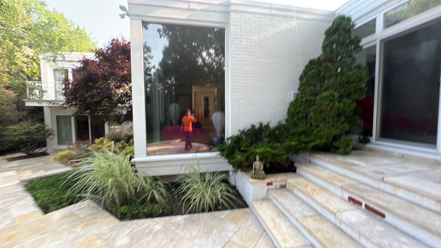marble patio cleaning and sanding using Polysweep polymeric sand by Northern Power Washing LLC.
