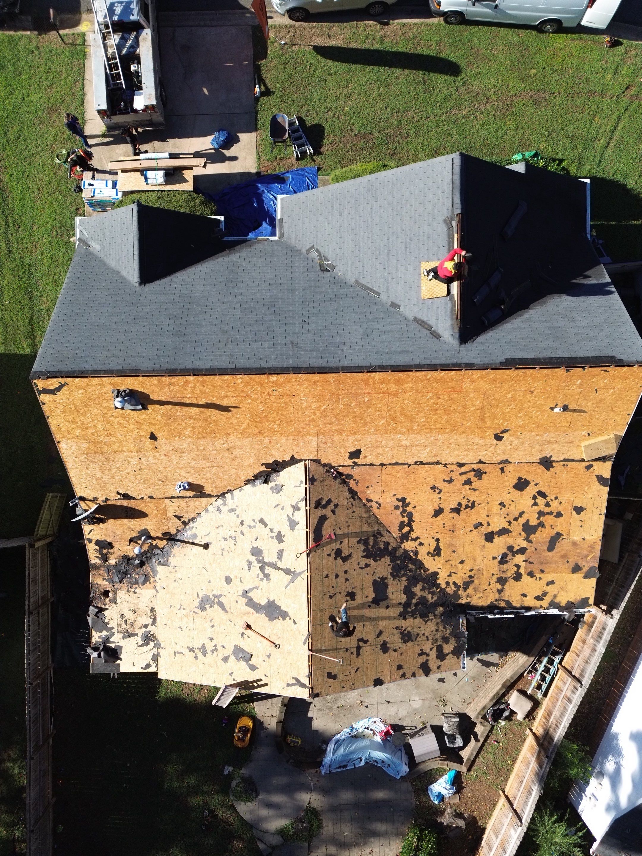 Roof and gutter replacement by hail and wind damage by Just Brilliant Restoration JBR