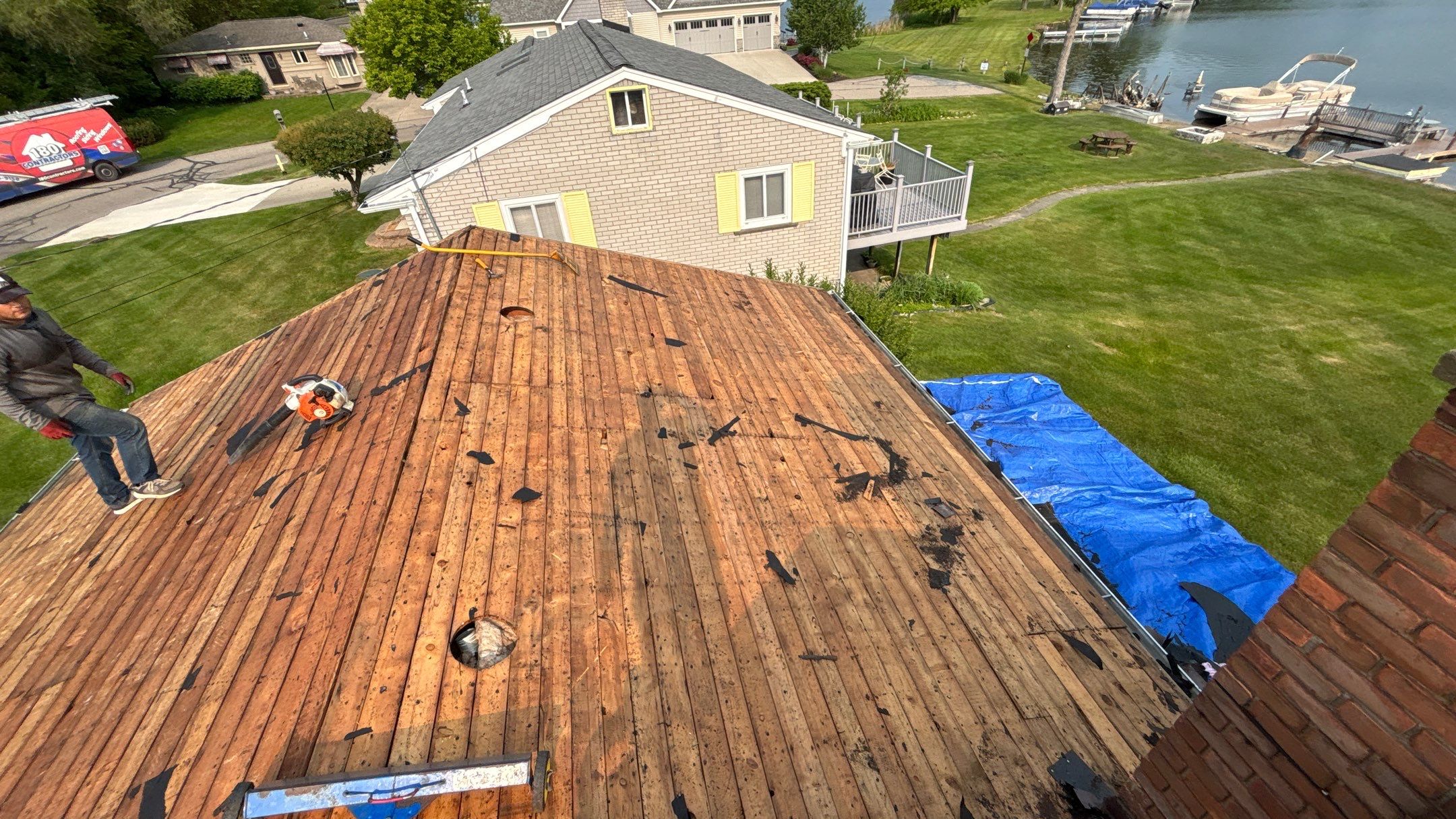 Roof Replacement using Owens Corning Desert Rose by 180 Contractors