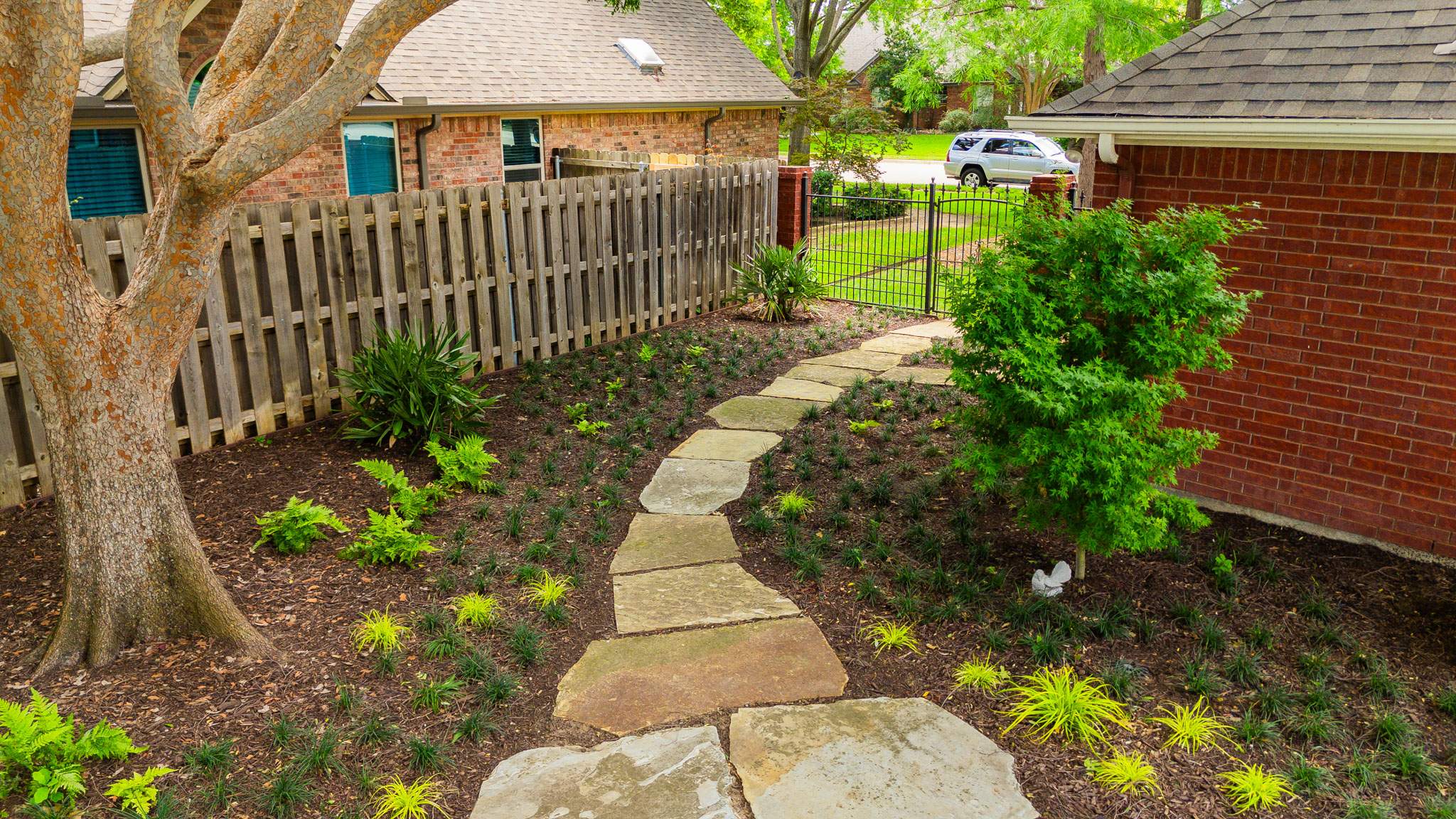 Disjointed to Defined Landscaping by Complete Exterior Solutions