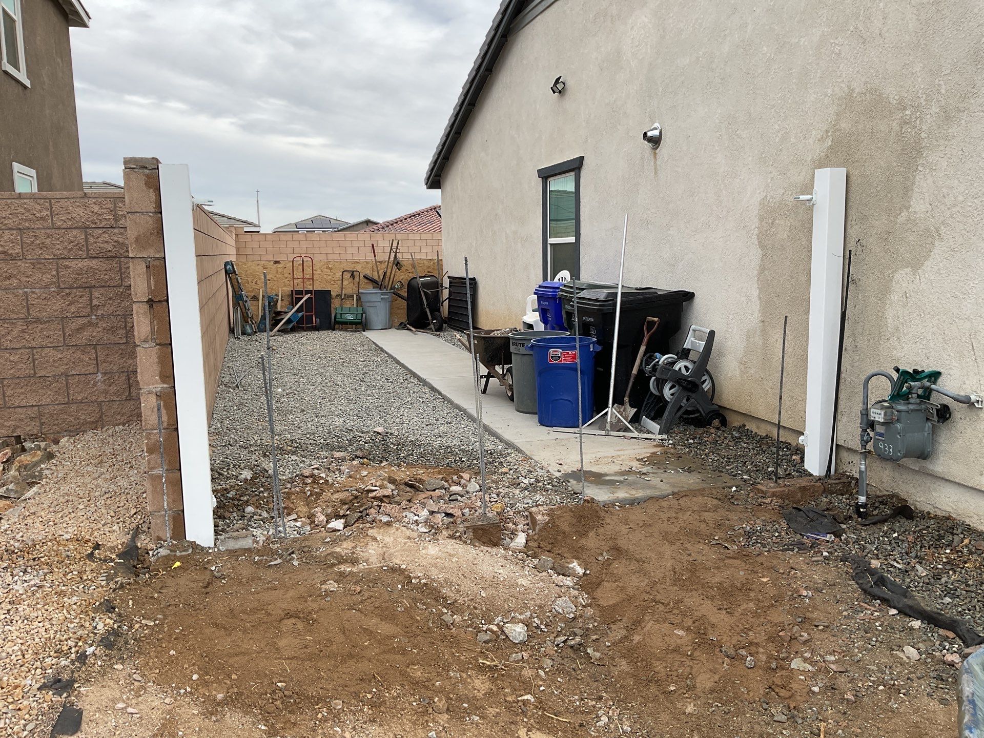 Gate installation using Vinyl by Fence Guys Inc. 
