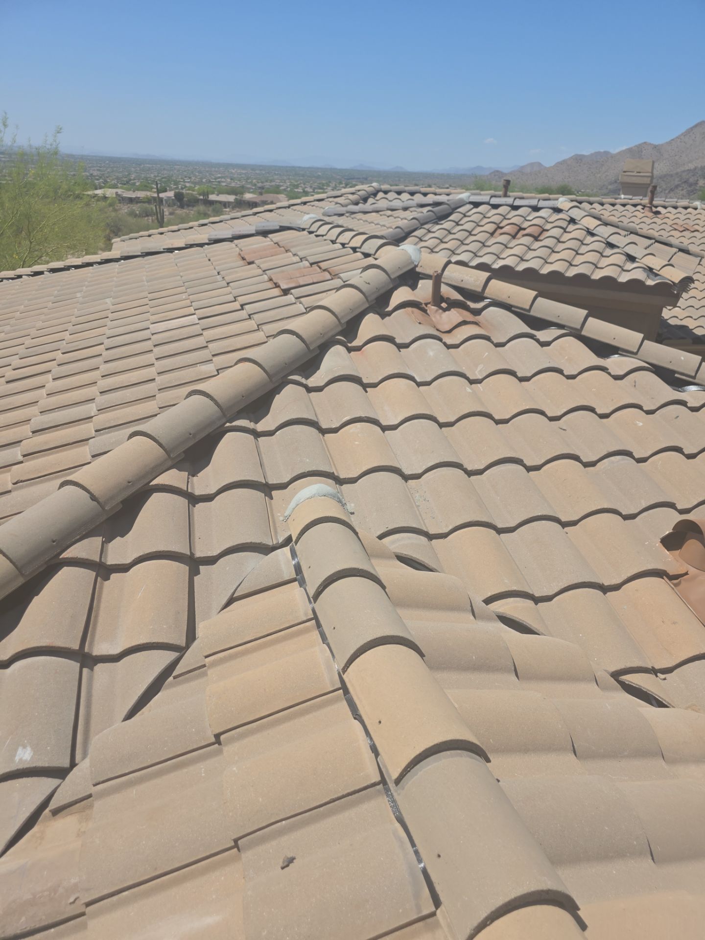 New underlayment and tile reset in Scottsdale. by Weather-Tite Roofing