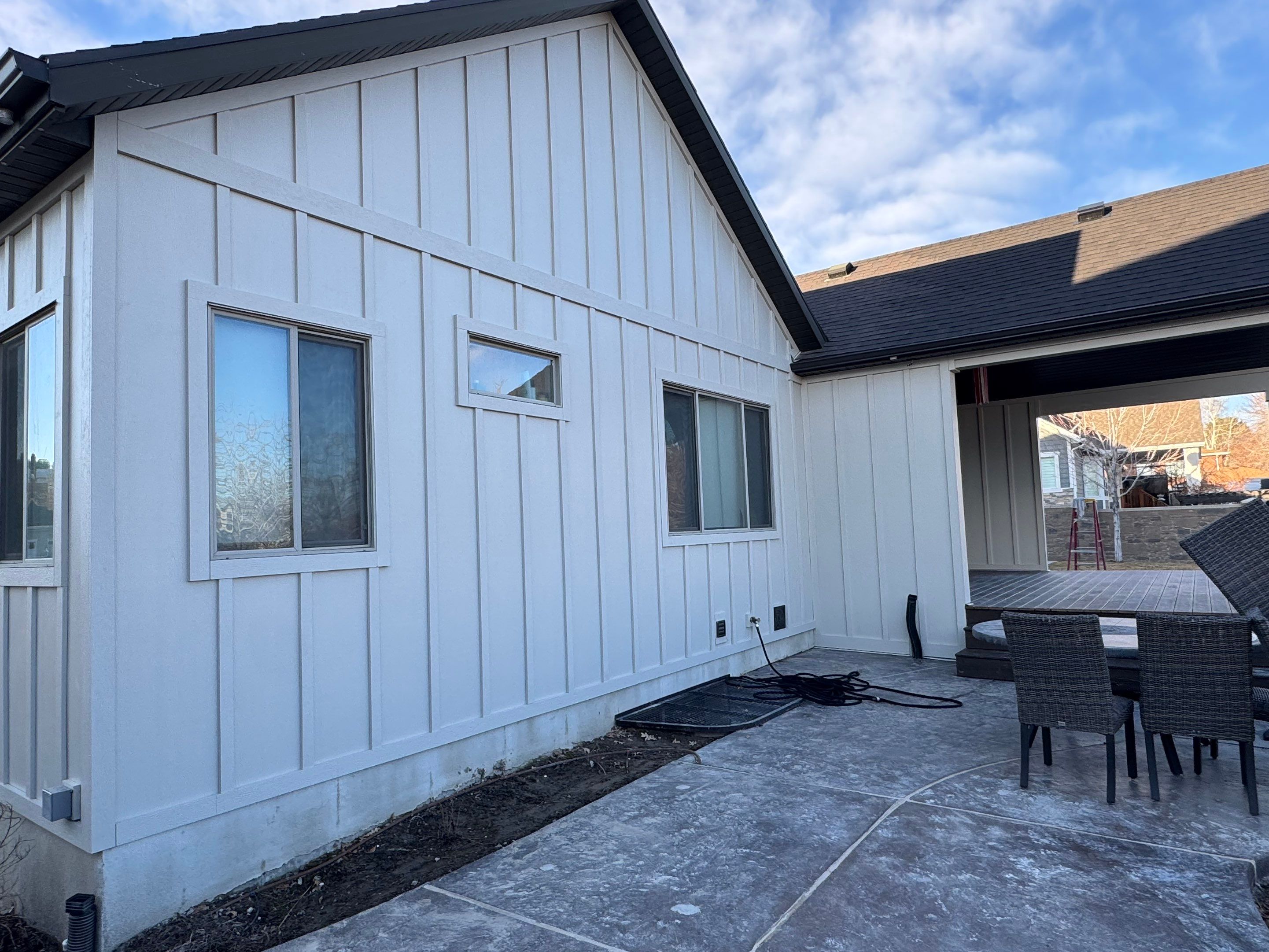 South Jordan | Massive Board & Batten Upgrade | Cobble Stone & Dark Bronze by Ideal Siding Utah