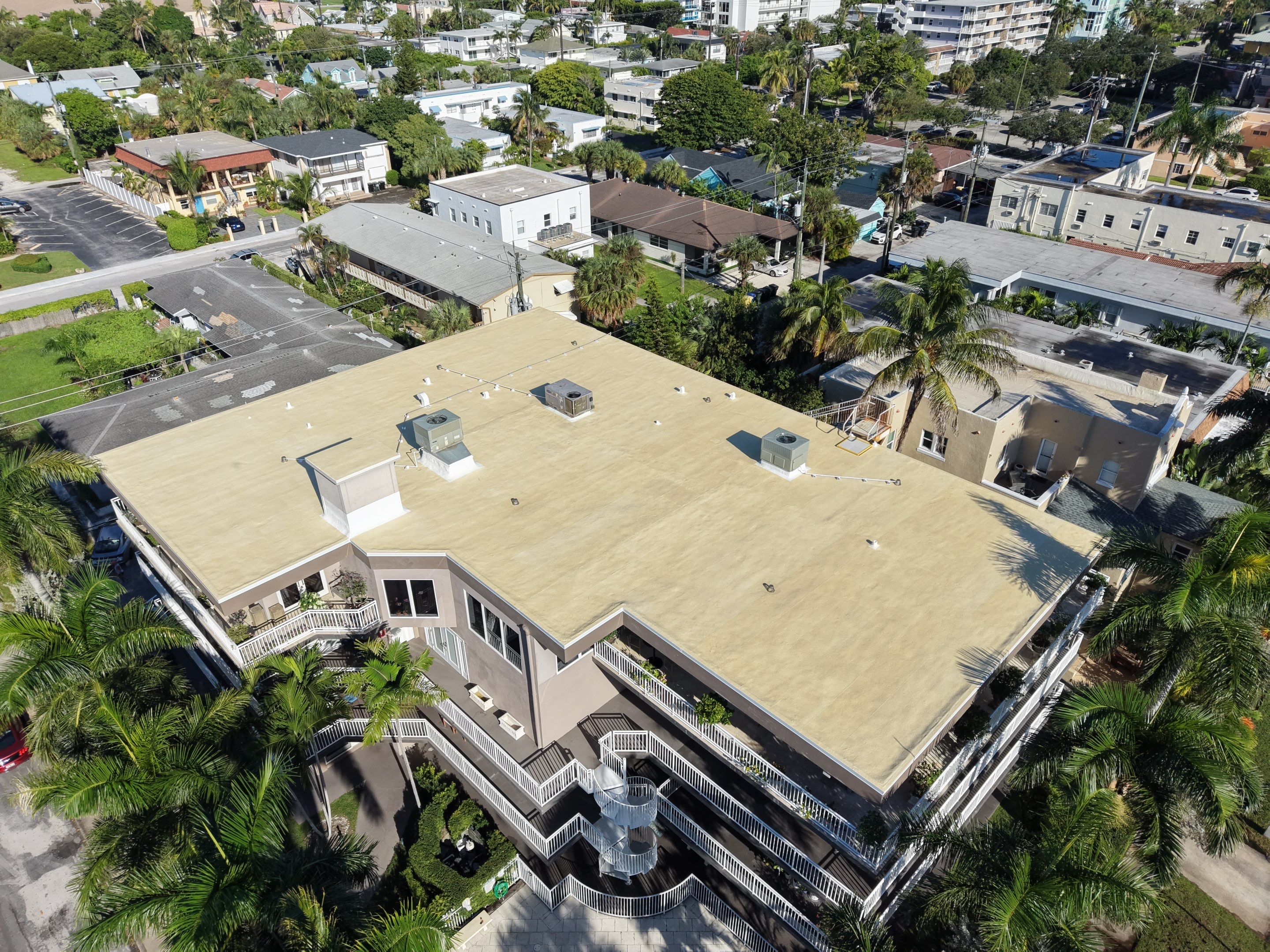 Commercial Roof Restoration for Lake Worth Beach Flat Roof Project by Roof King LLC
