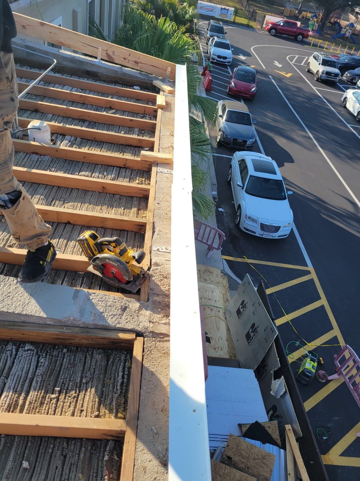 Emergency Repair on School from Storm Damage by Four Peaks Roofing