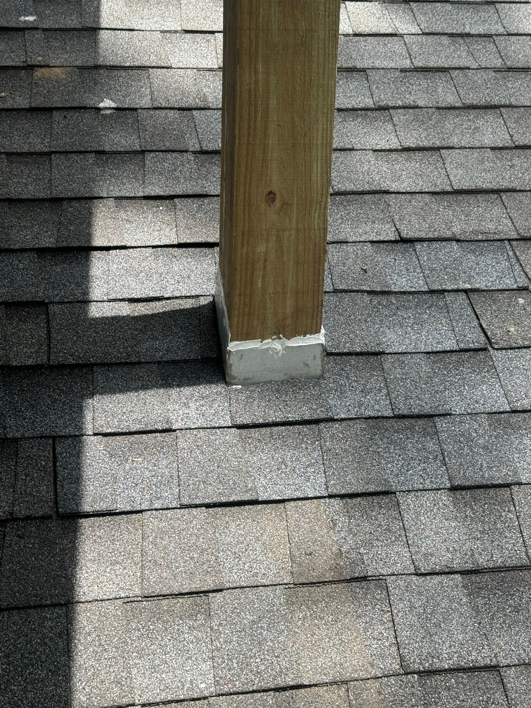 Roof Leak occurring at Sloped Roof-Flat Roof pitch break by Associates Roofing Unlimited 