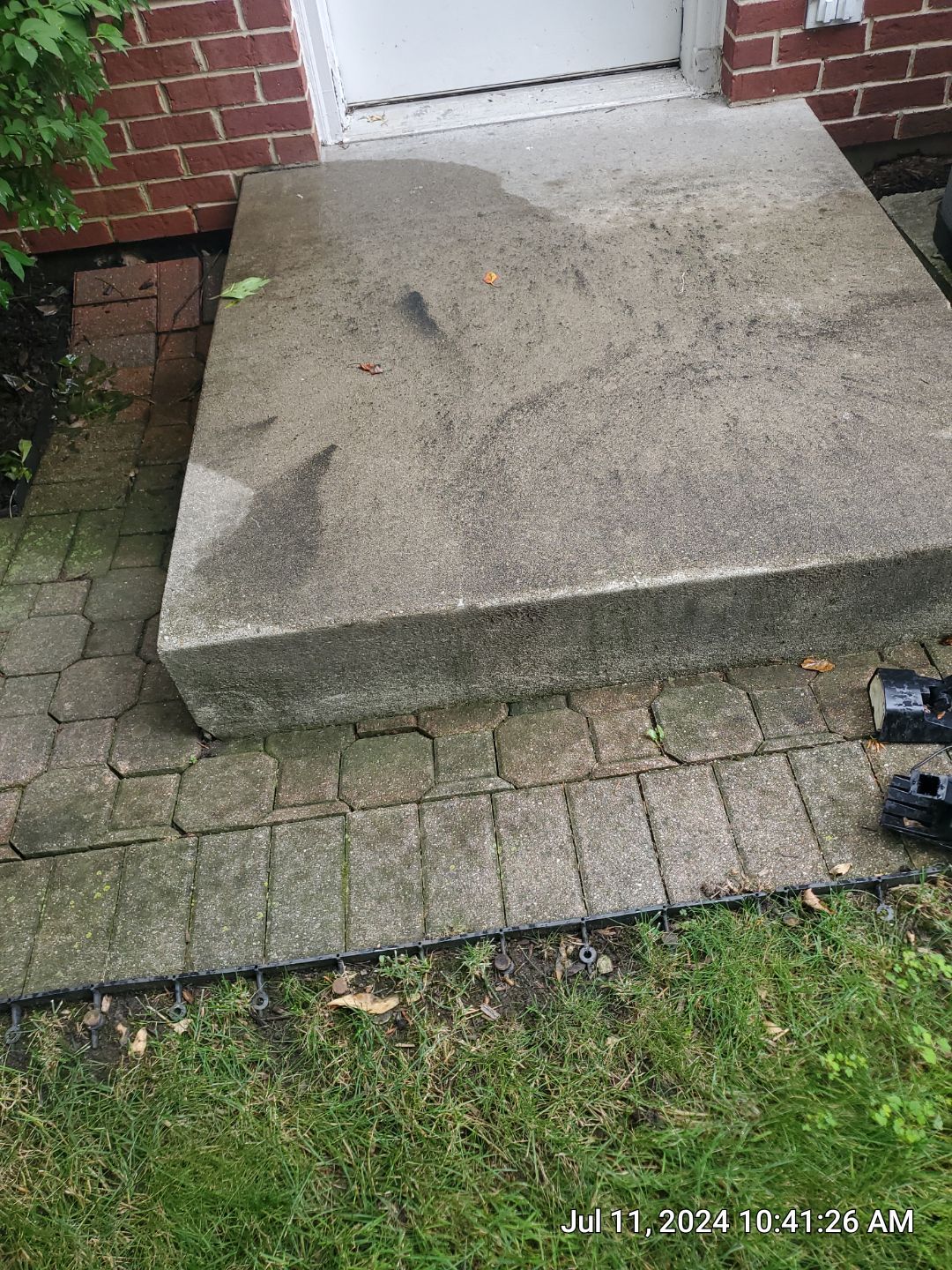 Brick paver repair, clean and seal by Northern Power Washing LLC.