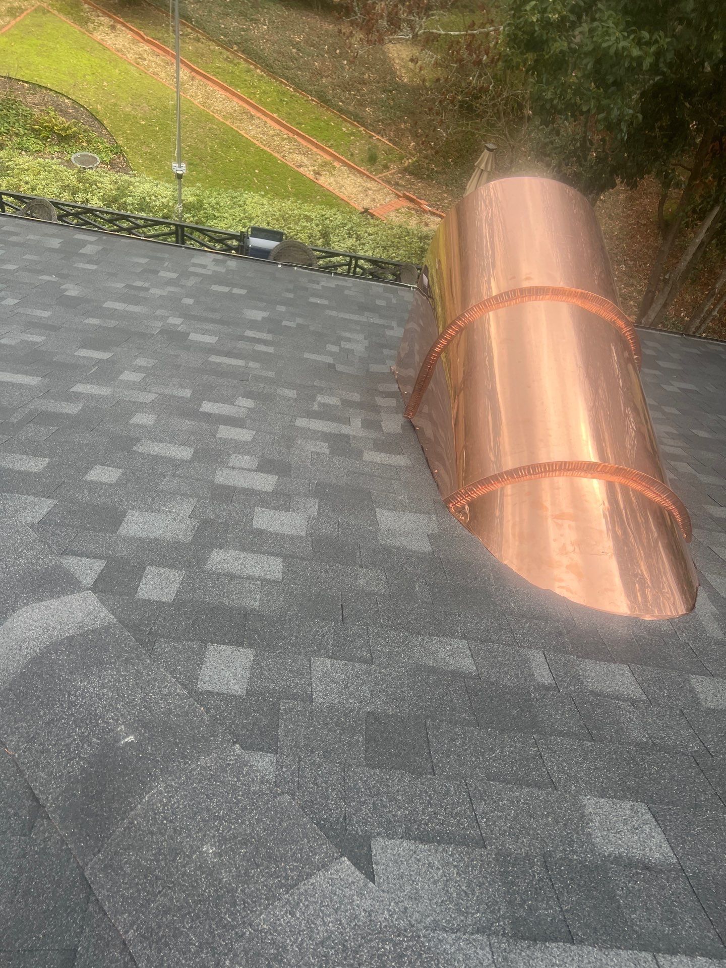 Onyx Black Shingle w/ Copper Upgrades by IAM Roofing LLC