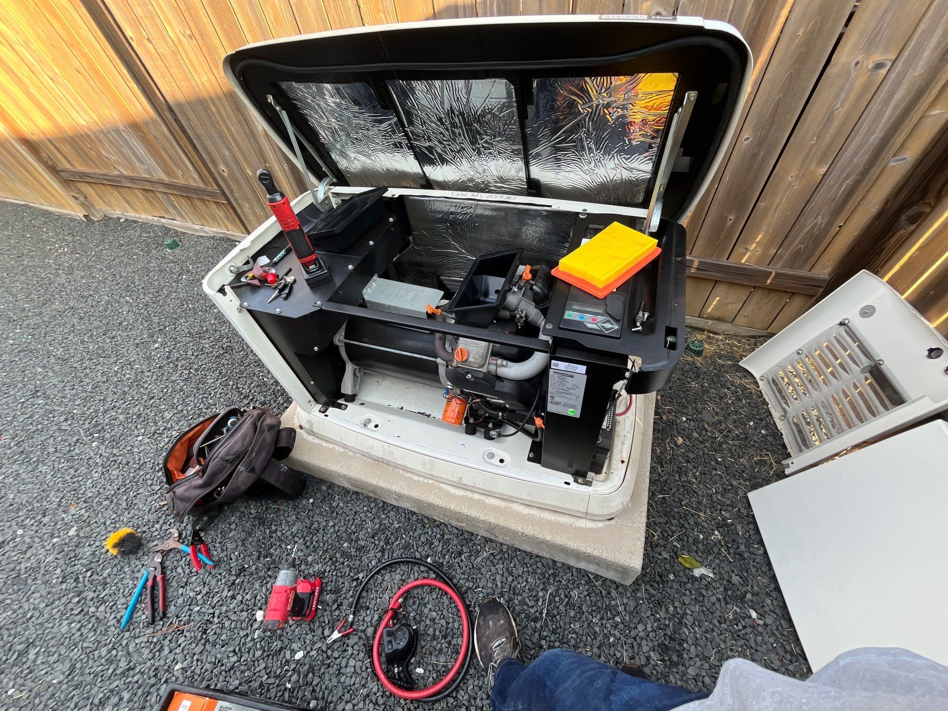 Generac Standby Generator Preventative Maintenance and System Inspection in Tomball, Texas by GenTex Elite Services