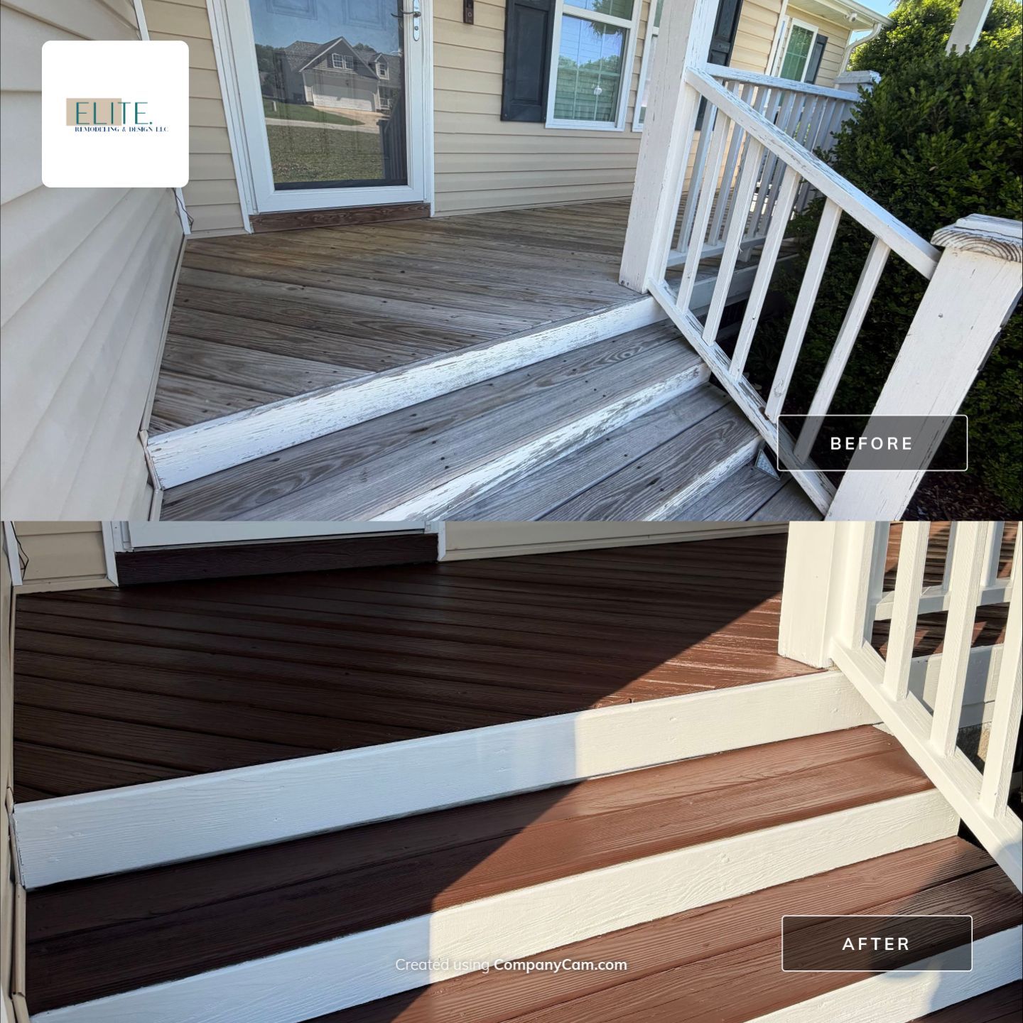 Front Porch Restoration in Angier NC | Before and After Porch Makeover by Elite Remodeling and Design LLC
