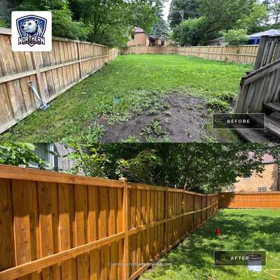 Wood fence cleaning and sealing