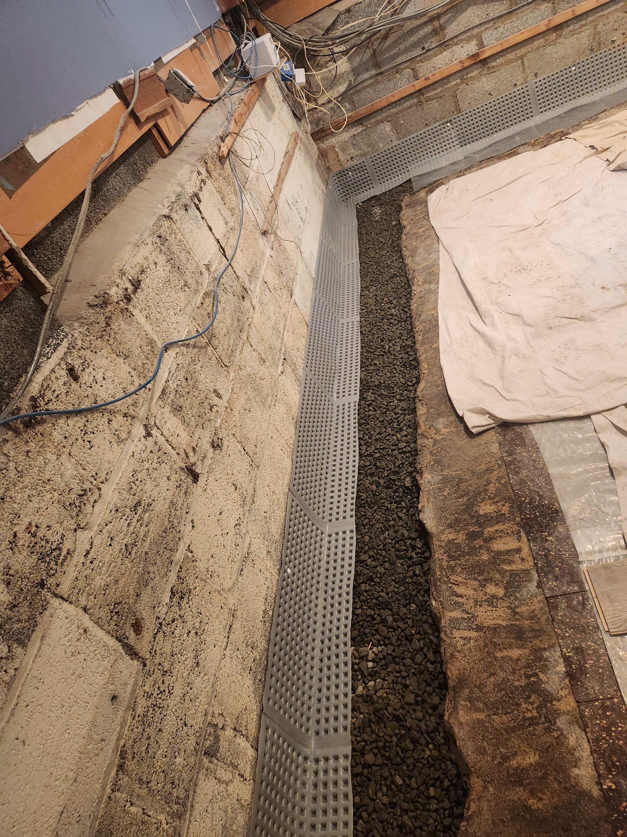 Interior French Drain West Orange NJ by Pure Service Pro, LLC 