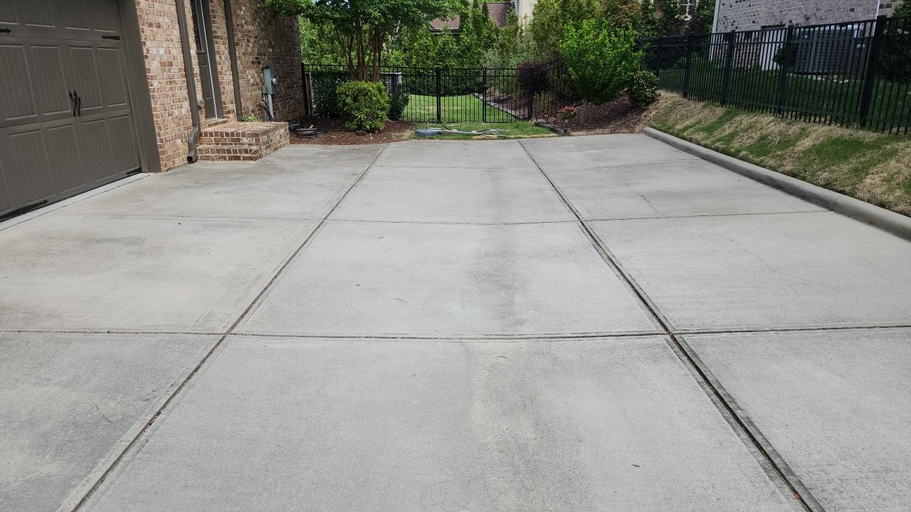concrete Clean using cleaner by G&H Home Tech Pros LLC