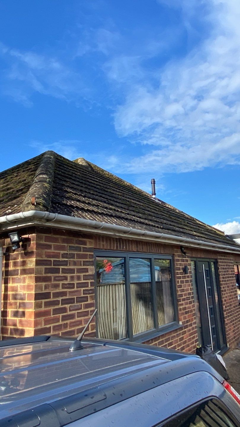 Roof Clean - Moss Removal using Mosmatic FSC and Biocide by Ges Exterior Cleaning ltd