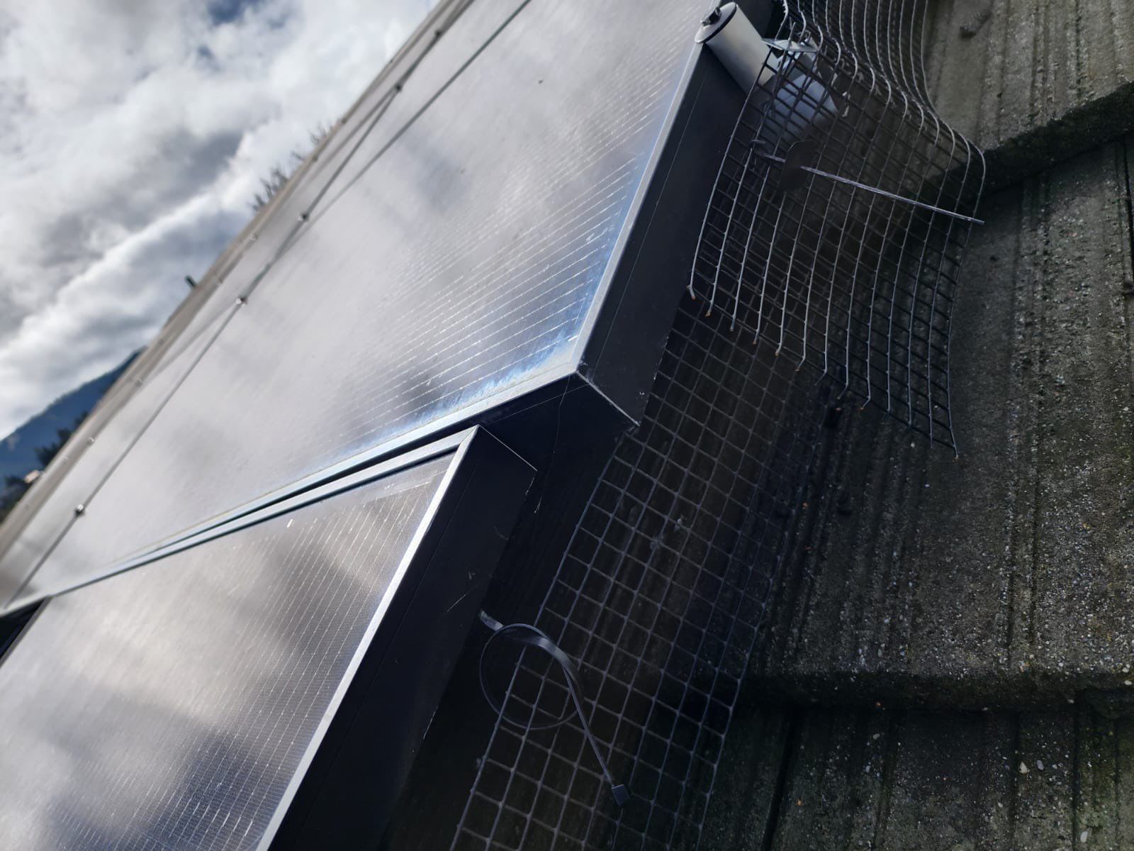 Solar Panel Bird Proofing using Critter Guard Mesh-Flat tile by All One Solar Shine