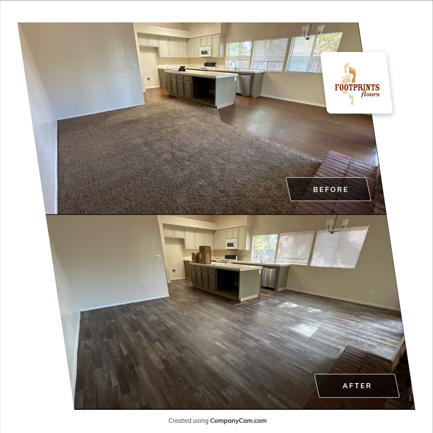 LVP installation by Footprints Floors South Sacramento