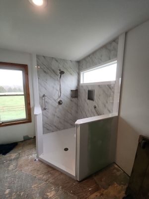 Bathroom Remodel using Shower Base