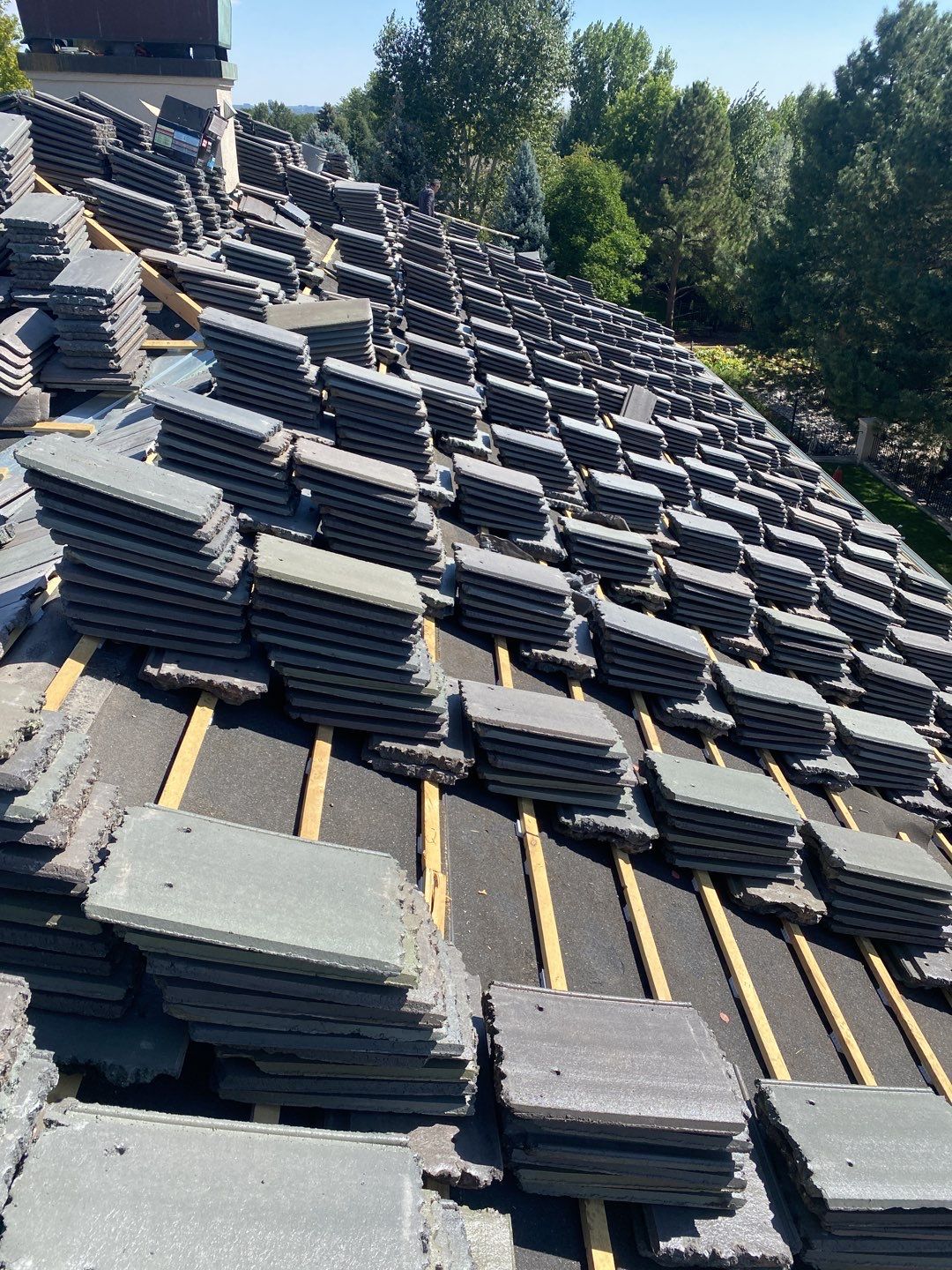 Residential Roofing Installation using Bartile Slate by A to Z Roofing