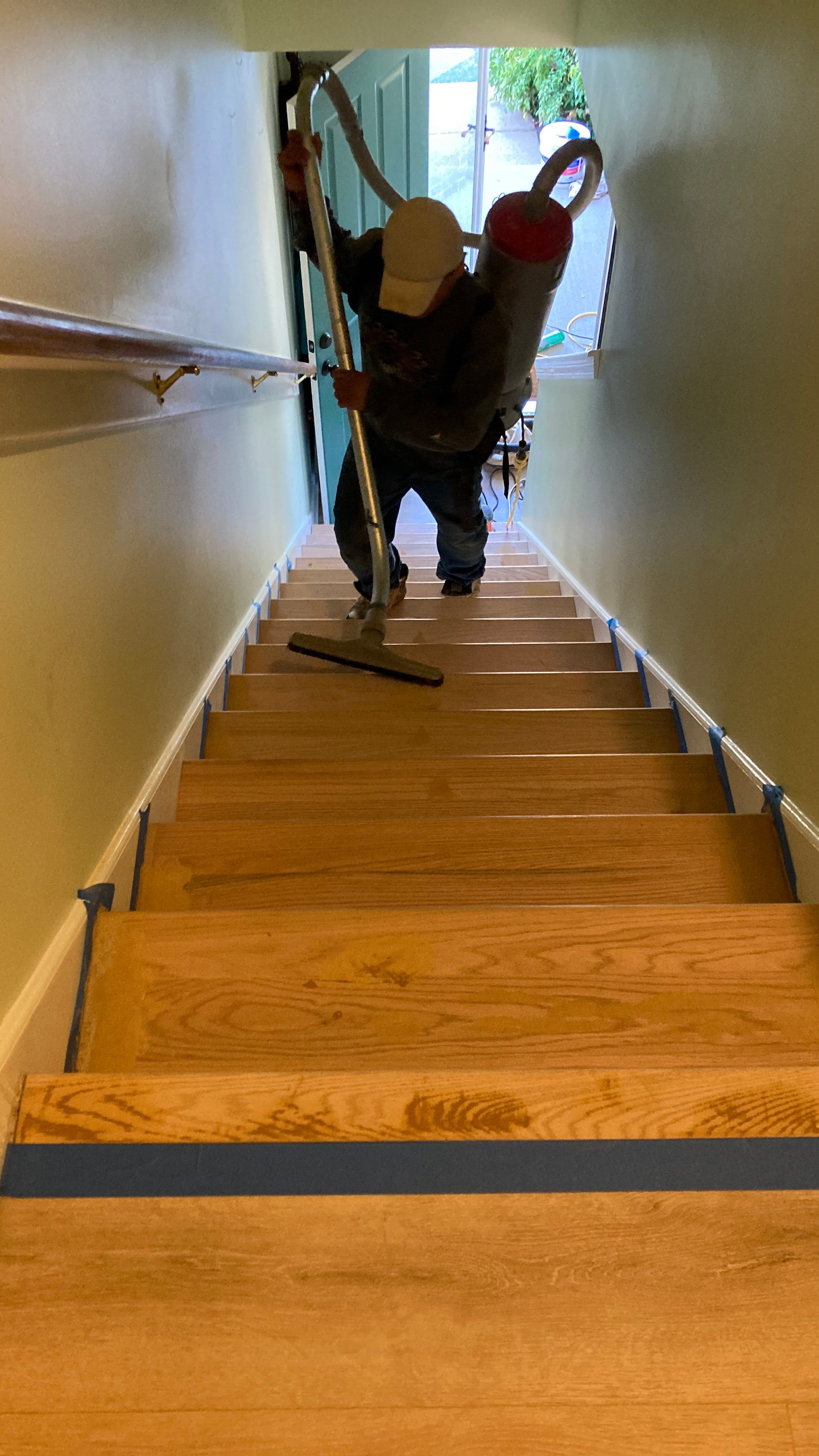 Stair Tread Install and Refinish  by Footprints Floors of Nashville
