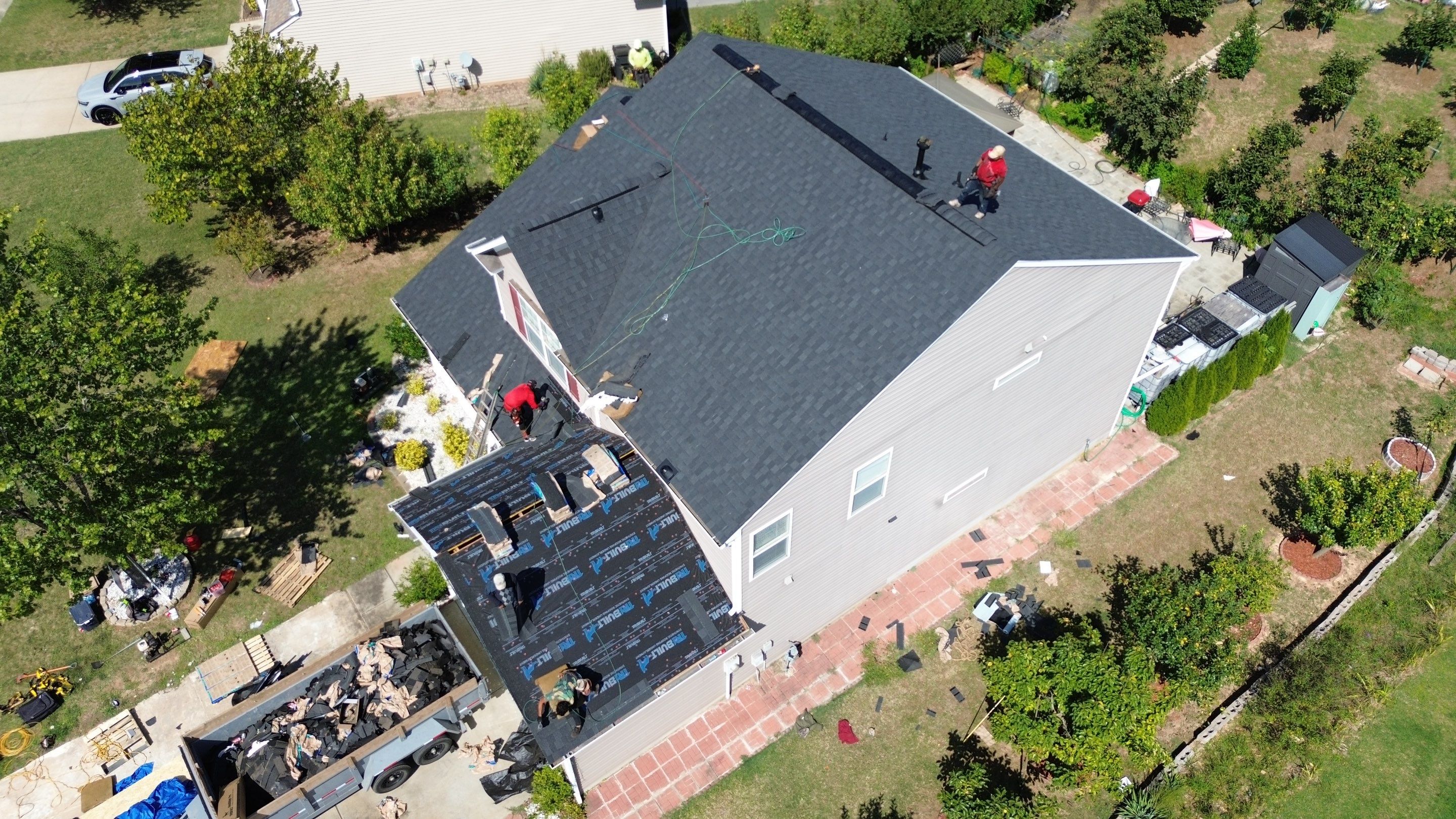 Roof replacement and interior repair by hail damage by Just Brilliant Restoration JBR