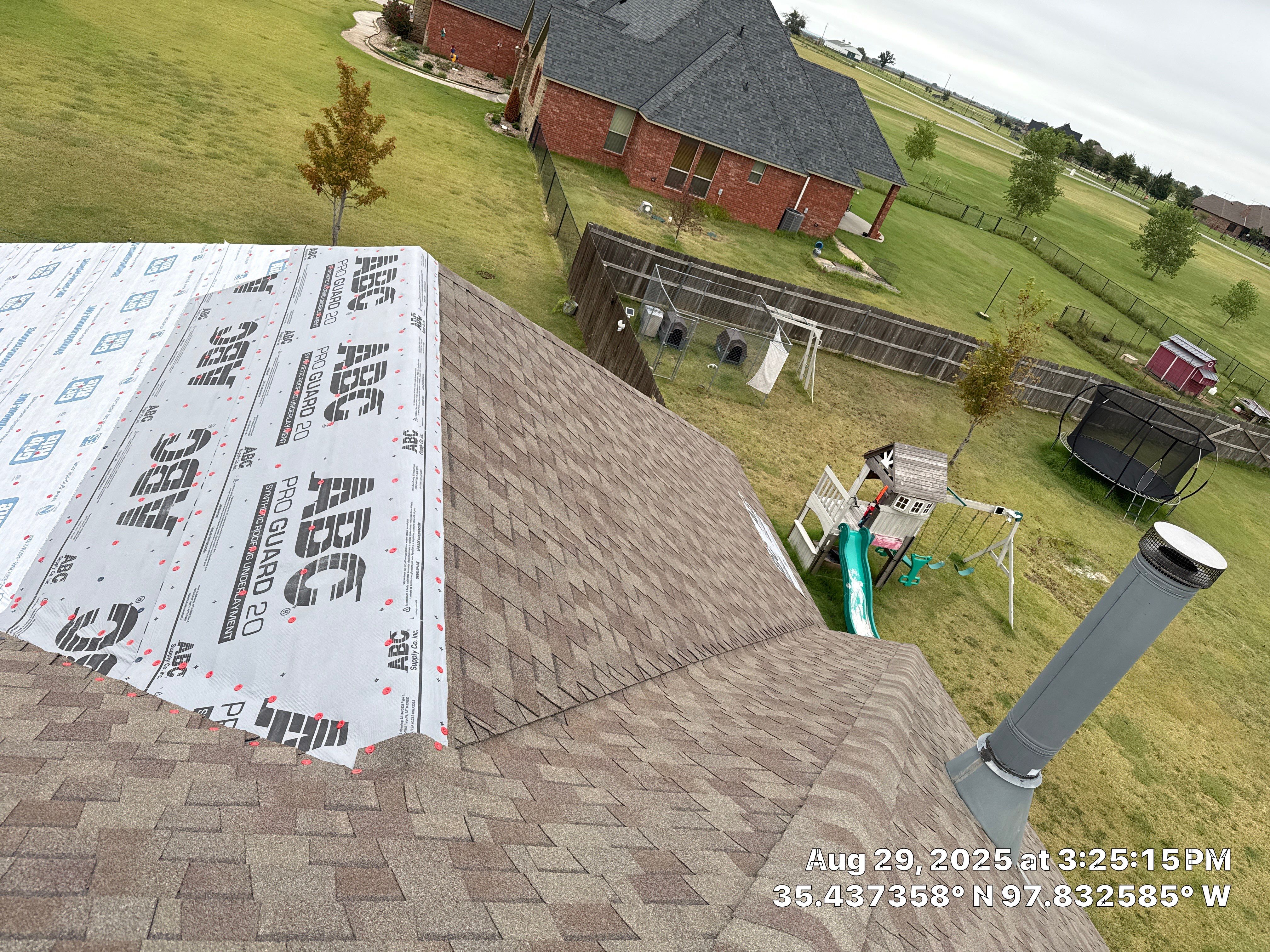 Roof repair due to shady contractor by OAK Roofing Restoration 