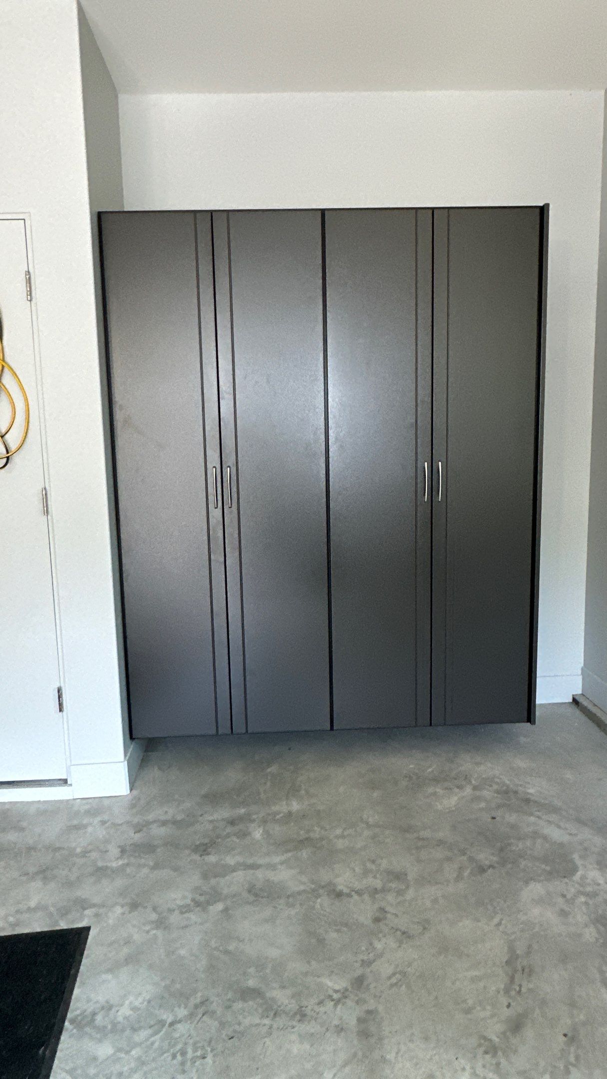 Ladd M. went with pewter powder on his garage cabinets by Banner Garage