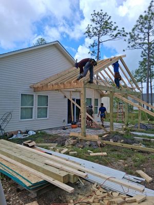 Custom Covered Porch Addition in Boiling Spring Lakes, NC