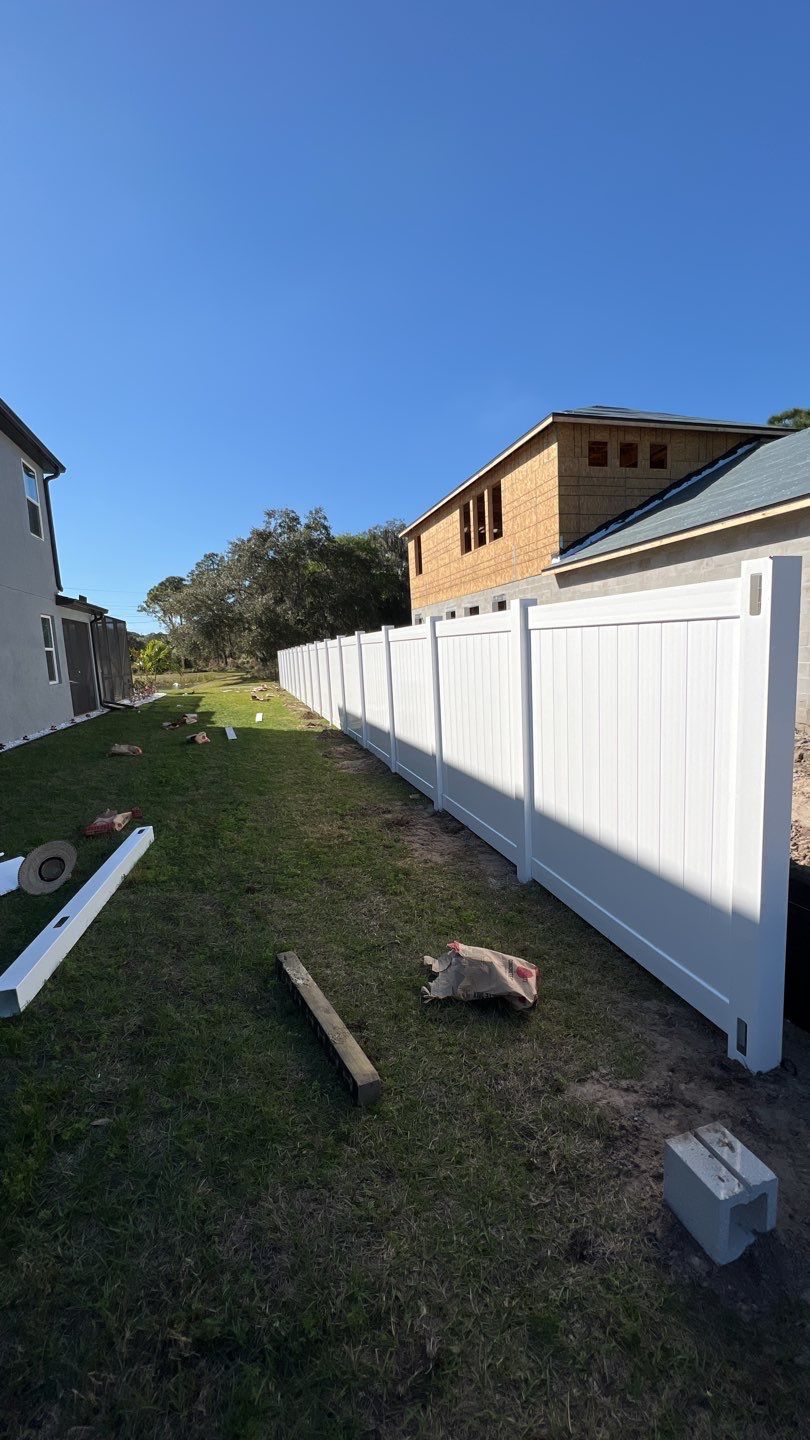 Sarasota, FL 6ft. Tall White Vinyl Privacy Fence & 3 Rail Aluminum Fence by Asap fence and gates, LLC