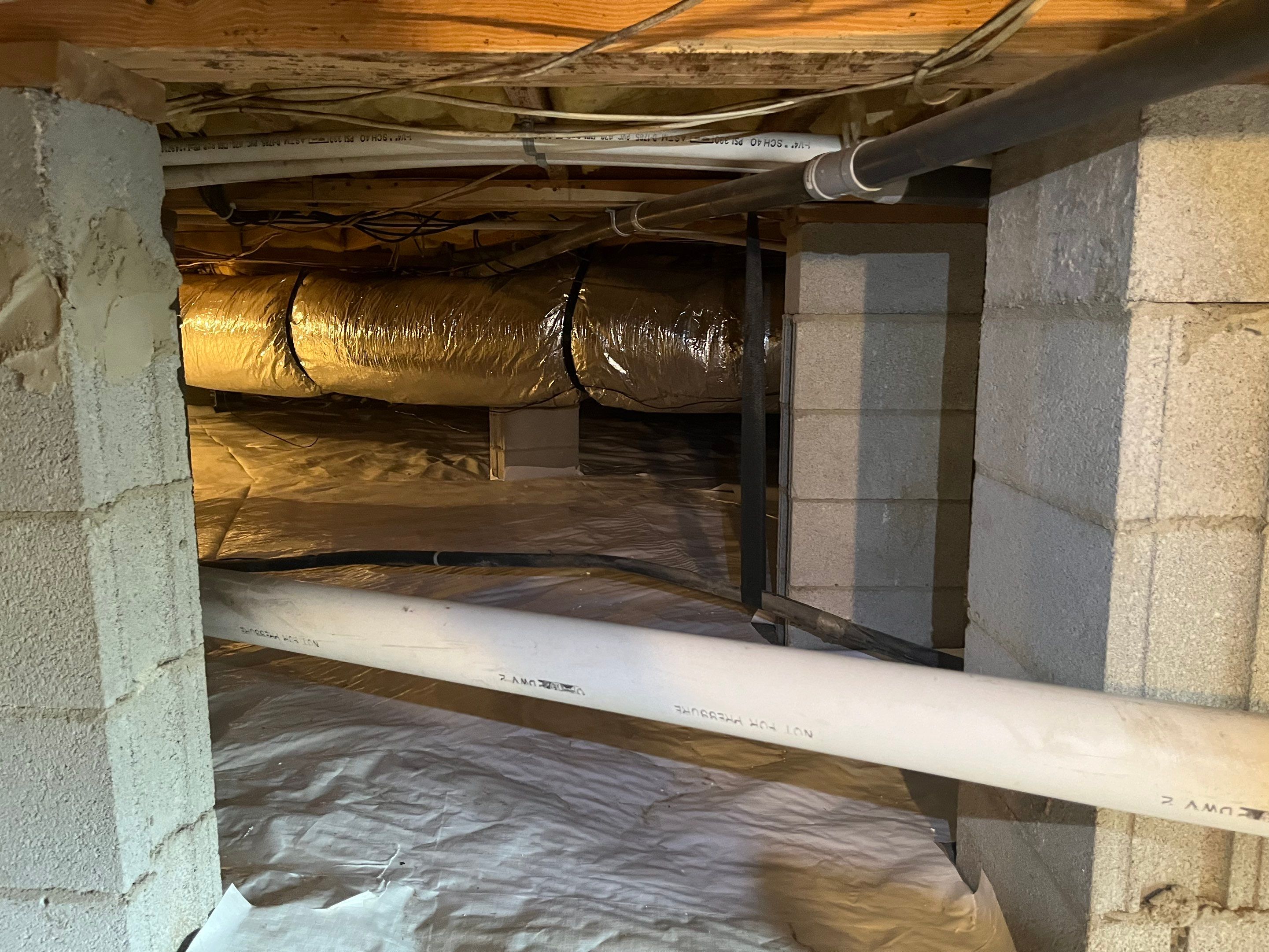 Dehumidifier and Moisture Barrier install with Structural repairs. by Impact Crawlspace