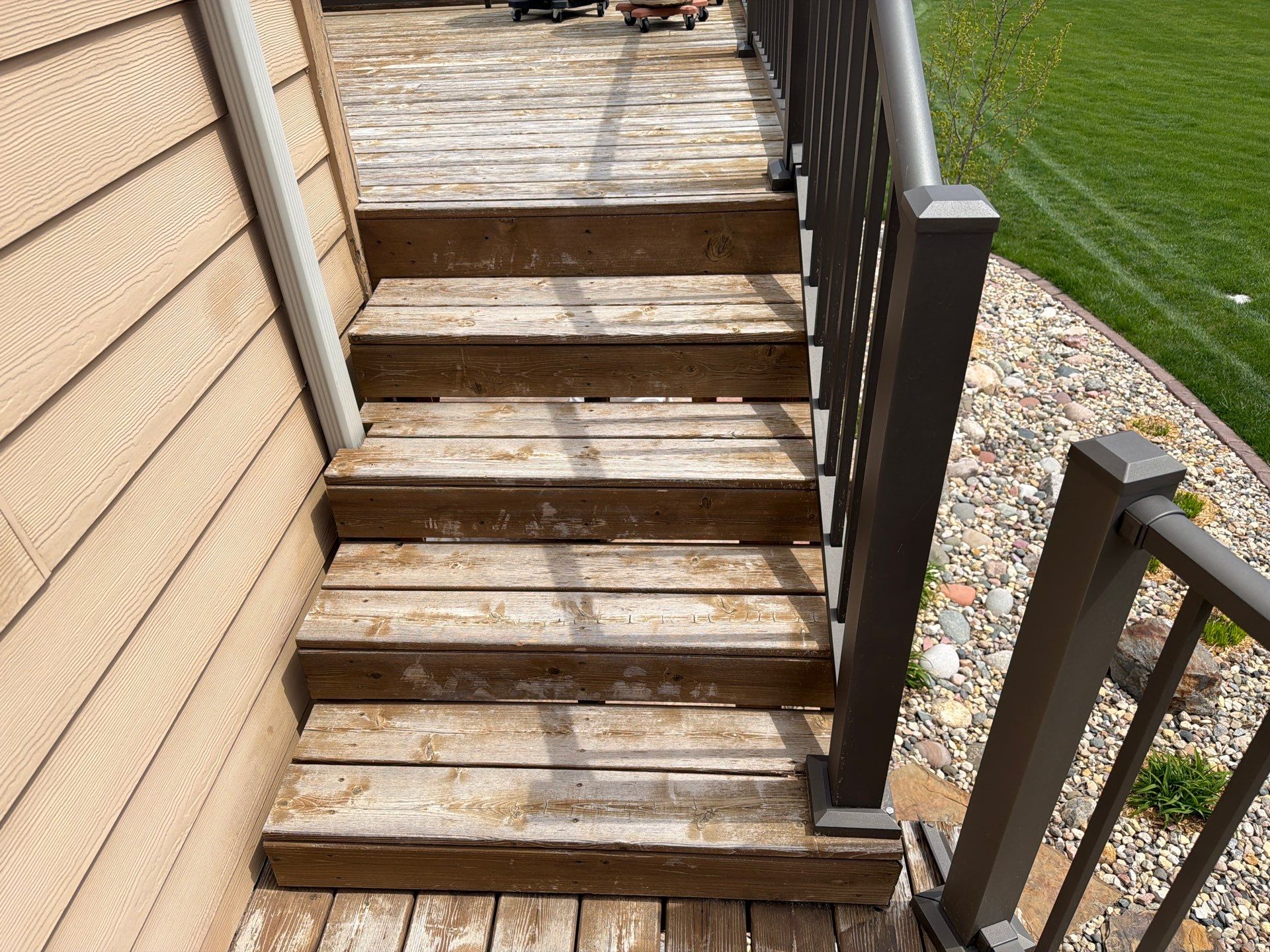 Tiered Wood Deck and Pergola Refinishing in Sioux Falls by Select Painting, Coatings & Garage Cabinets