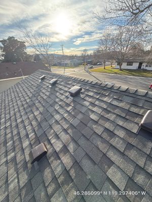 New Architectural Shingle Roof and Vent Installation in Richland