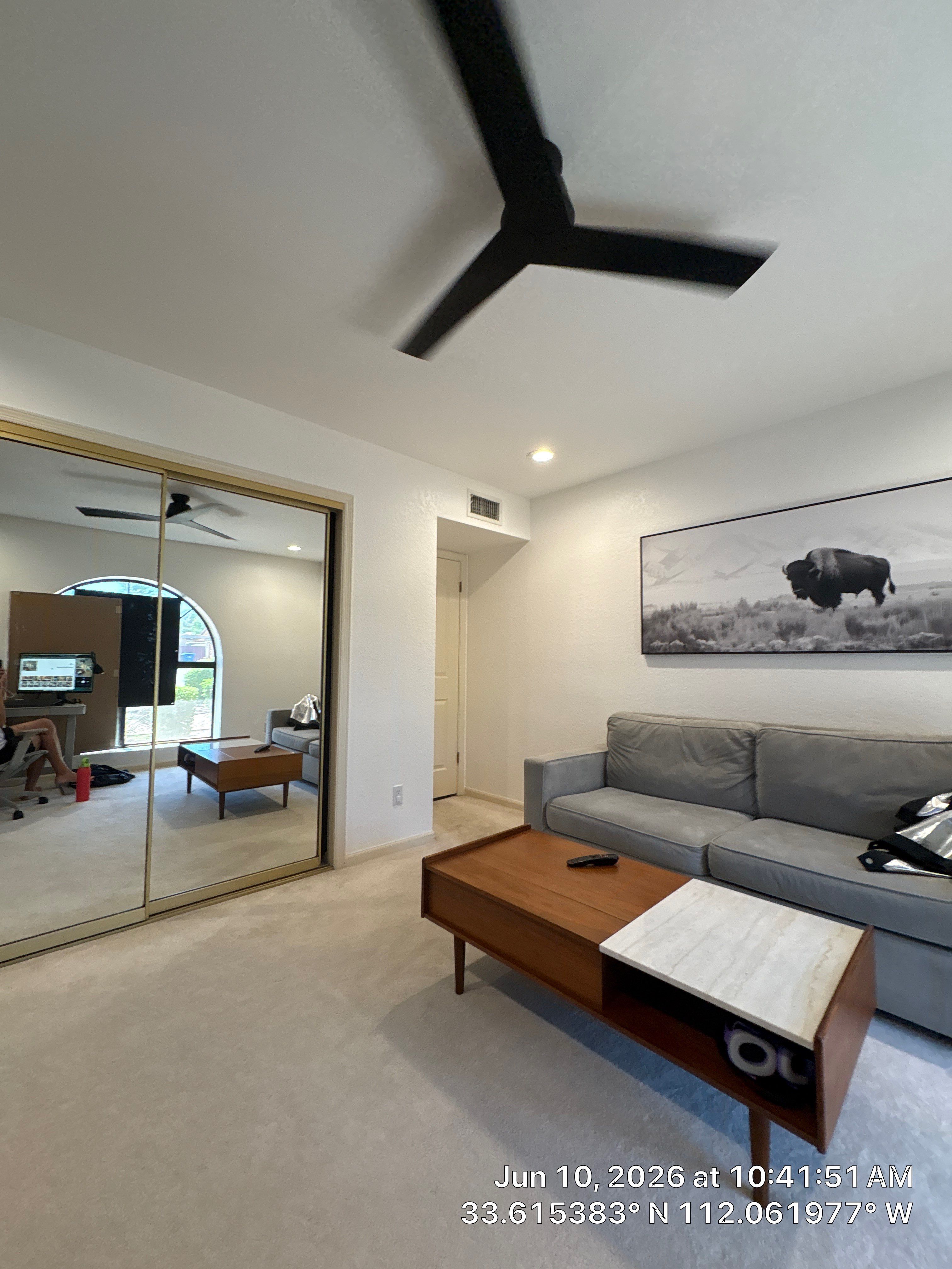 Modern Ceiling Fan and Recessed Lighting Installation in Phoenix by CompanyCam Sales Demo