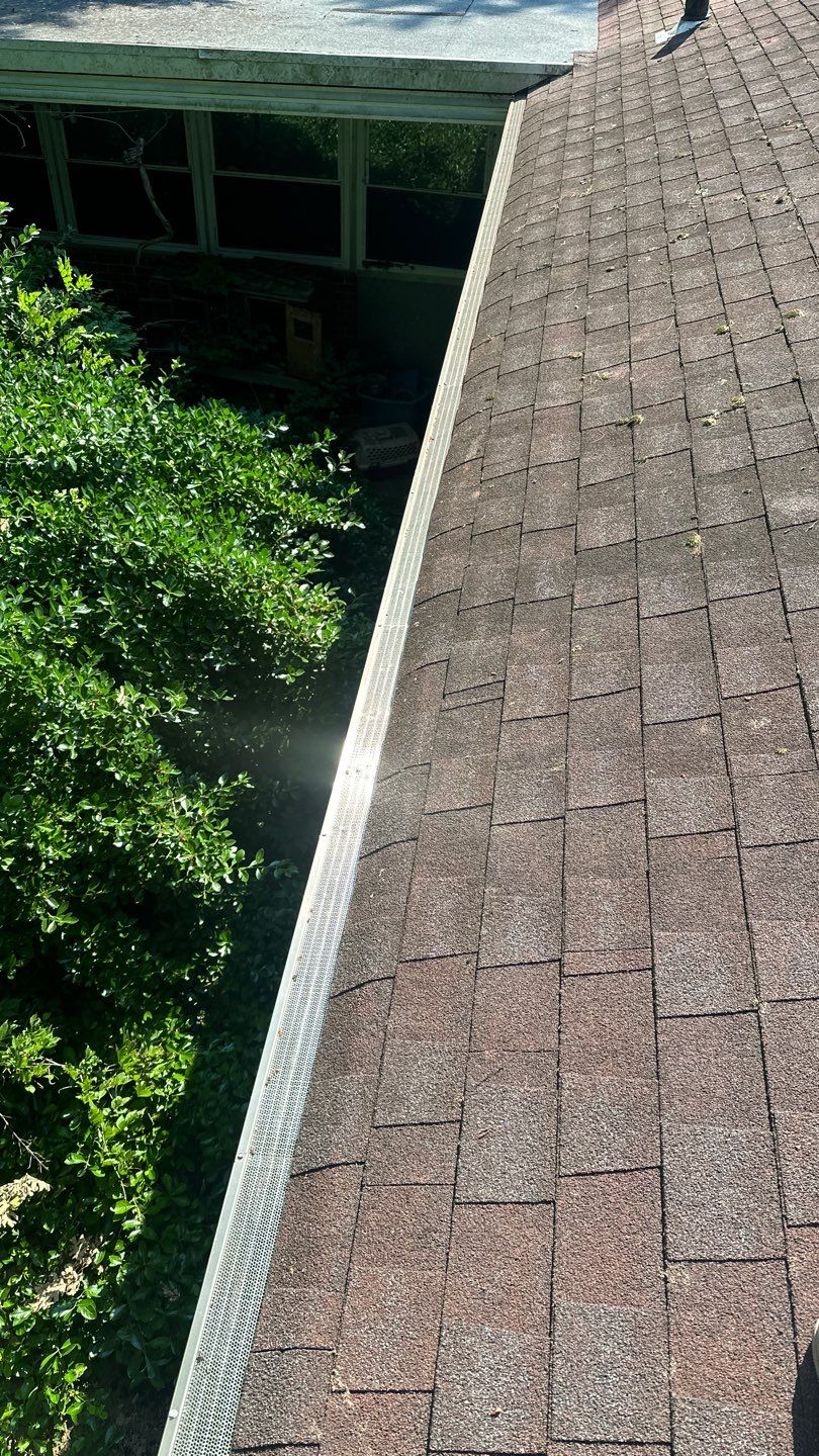 Very overdue gutter cleaning and screening by Above All Gutters 